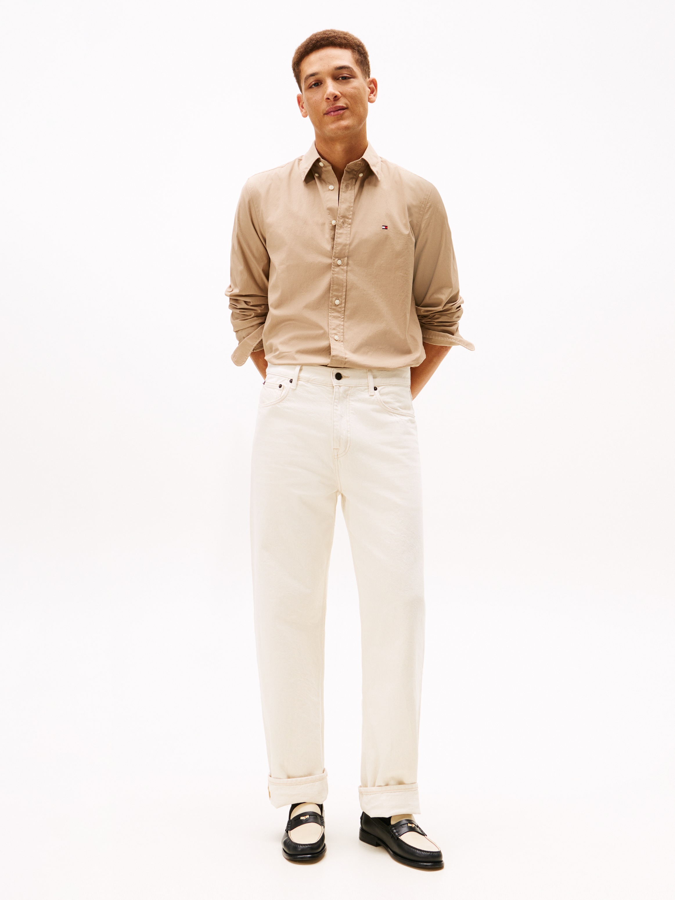 Thumbnail - Tommy Hilfiger Businesshemd "FLEX POPLIN SOLID RF SHIRT mit Button-down und Rückenfalte"