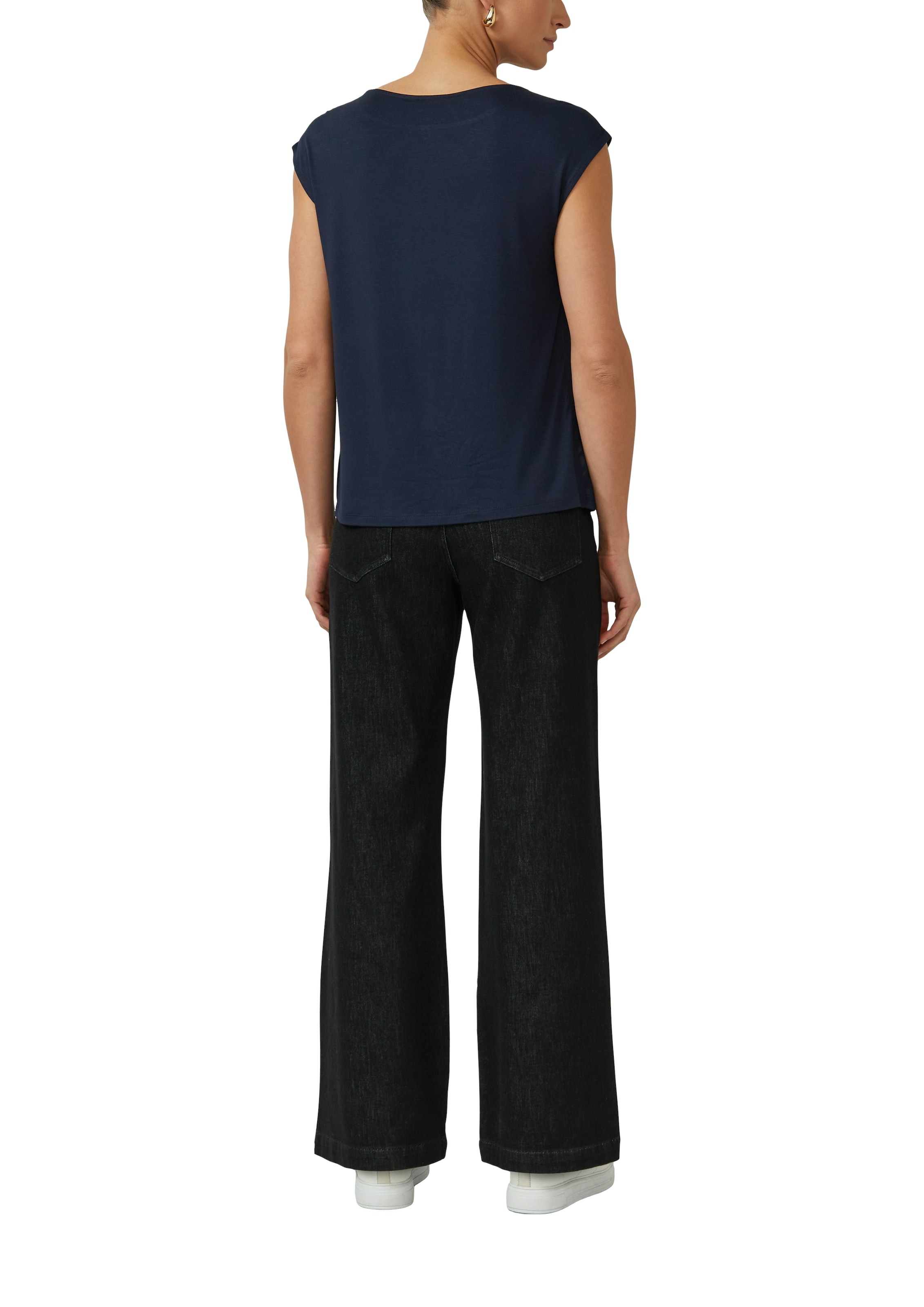 s.Oliver BLACK LABEL Rundhalsshirt mit Stretchanteil