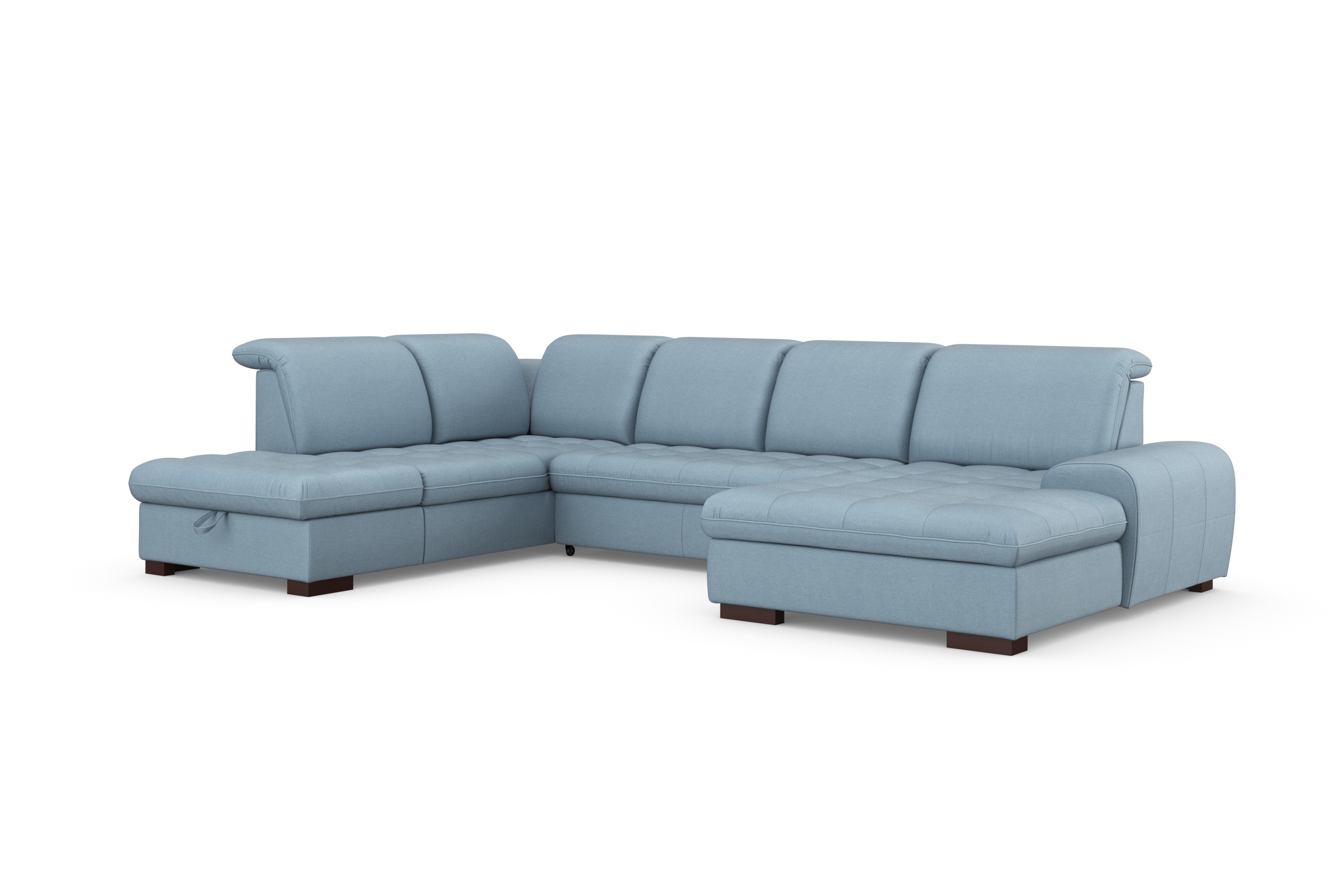 Thumbnail - sit&more Wohnlandschaft "Luxor U-Form", wahlweise mit Bettfunktion, Bettkasten und Kopfteilverstellung