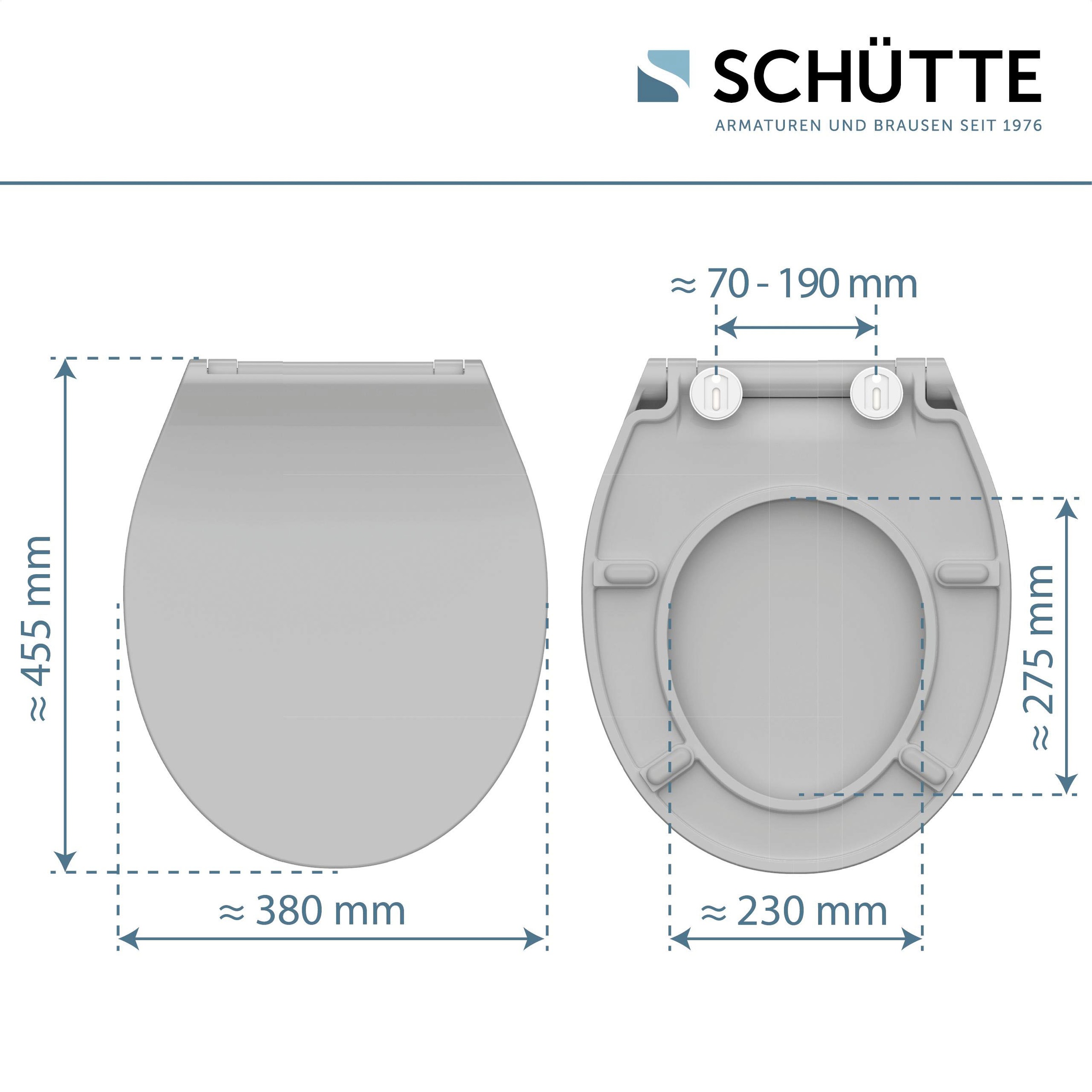 Schütte WC-Sitz »SLIM« Duroplast, Absenkautomatik, Schnellverschluss, besonders flache Form