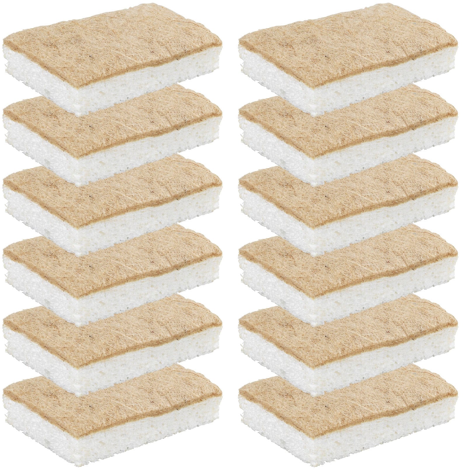 WENKO Geschirrschwamm "Modell Coco, 12er Set" mit Naturfasern, 2-seitig, wa günstig online kaufen