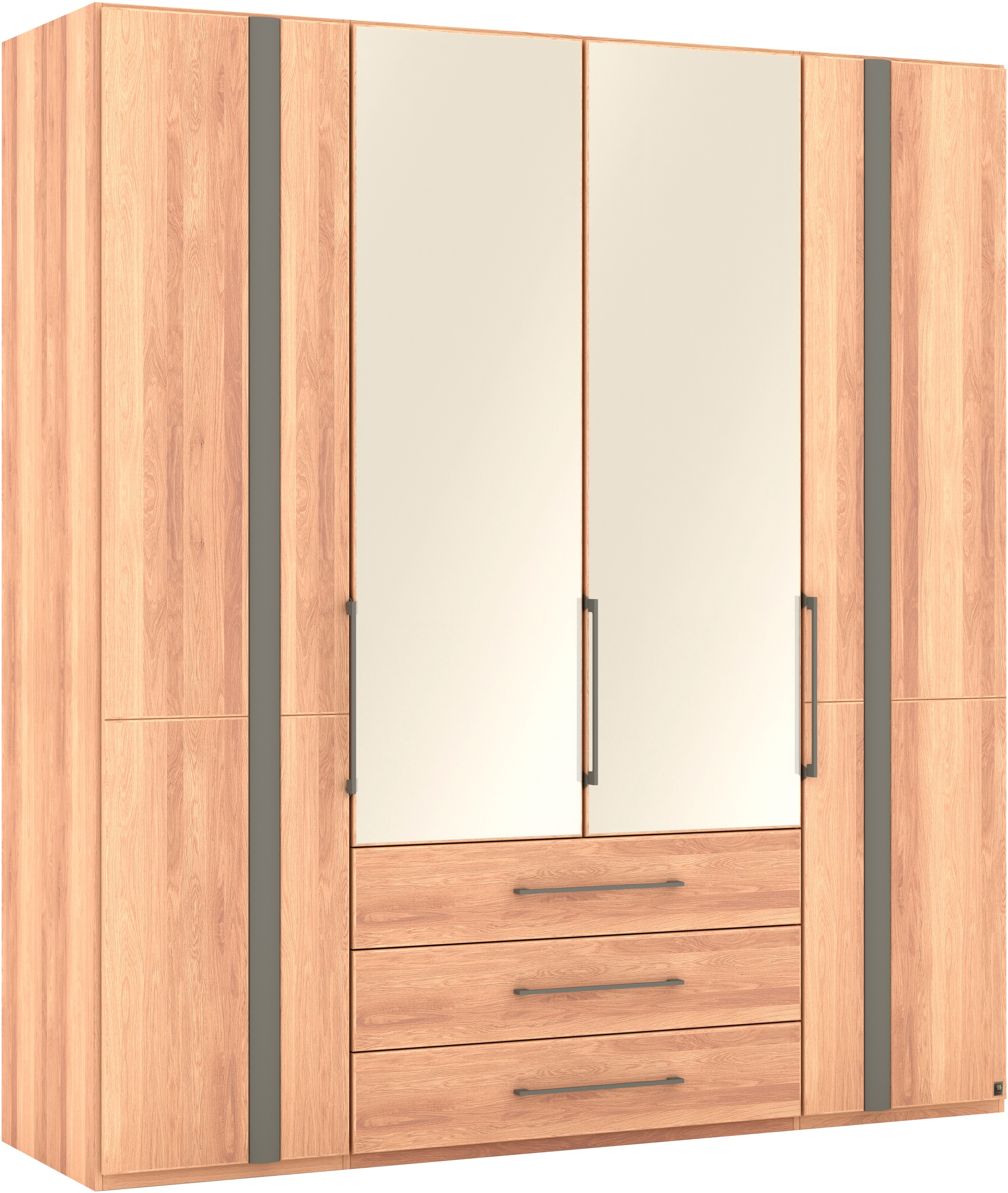 Thumbnail - Musterring Kleiderschrank "Sorrent, Kleiderschrank, teilmassiv Eiche" mit Türdämpfern, mit Schubladen, extra Böden, MADE...