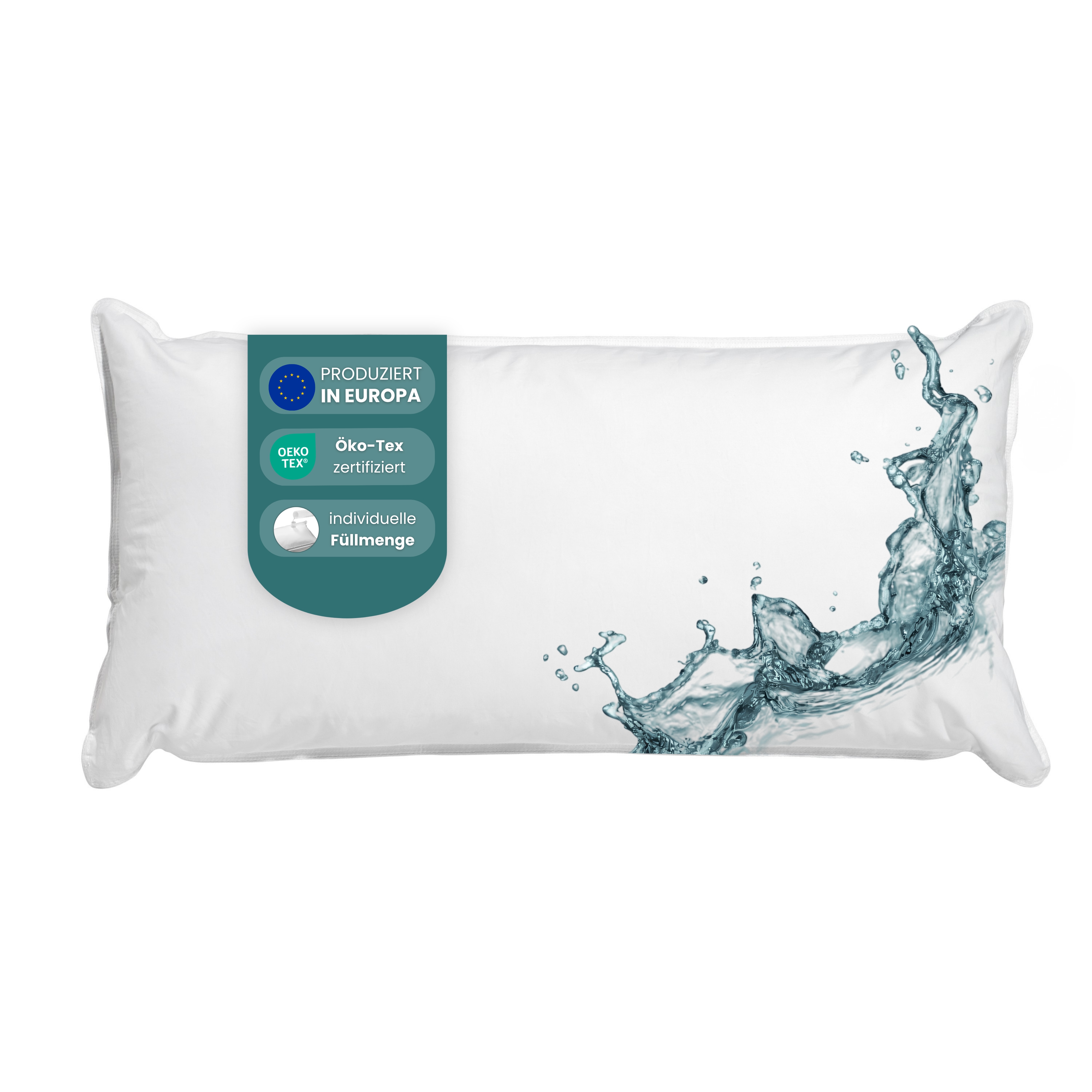 OTTO home Wasserkissen "Aavon, Nackenstützkissen 40 x 80 cm" individuell anpassbare Füllmenge bis 4,5 L, Bezug waschbar