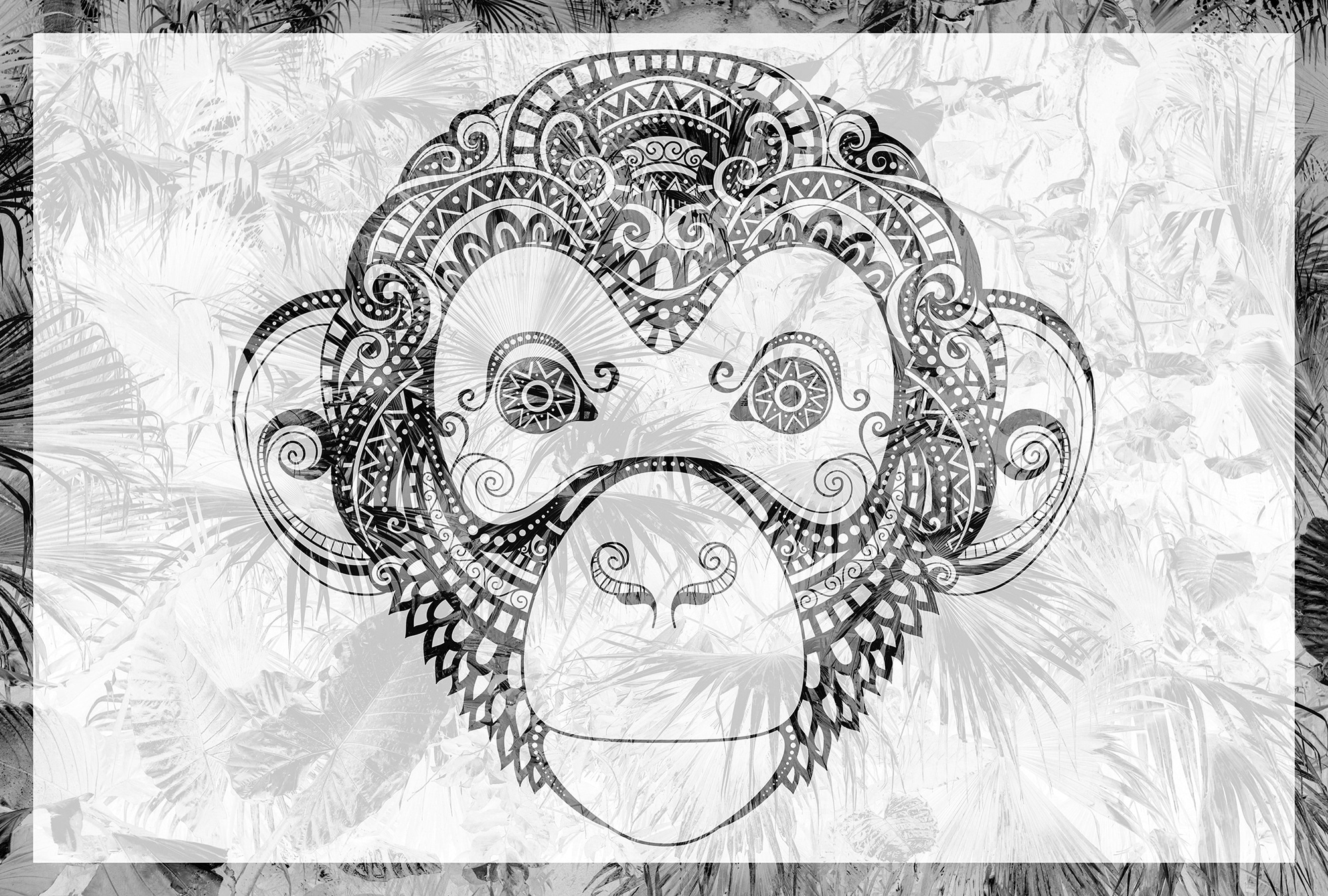 Architects Paper "Atelier 47 Monkey Pattern 1" orientalisch glatt Vlies, Wand, Schräge, Decke
