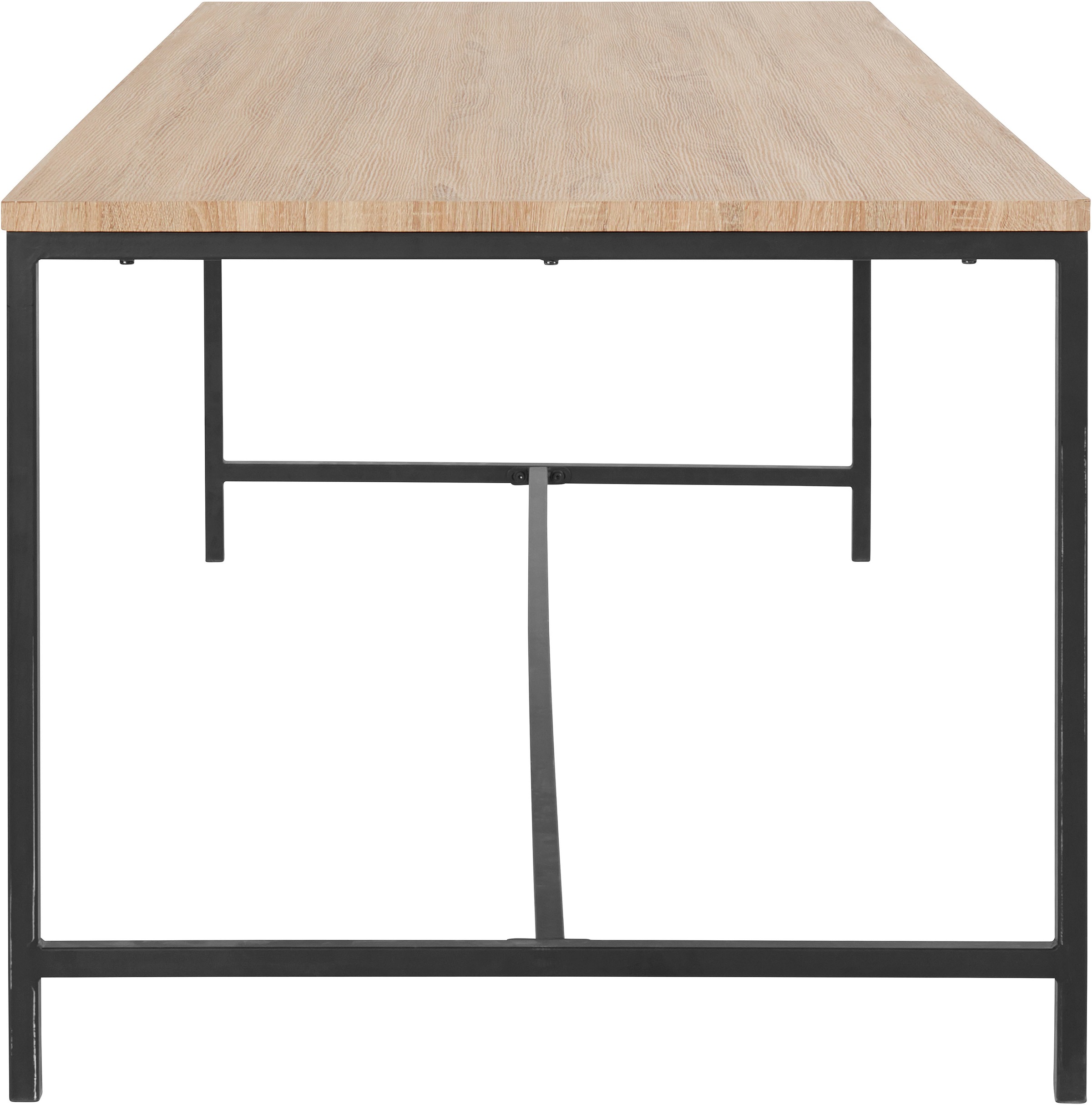 Esstisch OTTO HOME "Vadum", schwarz (eiche, schwarz, schwarz, eiche), B:200cm H:76cm T:100cm, Tische, Esstisch, mit Tischplatte in einer Holzoptik und fühlbare Struktur, Höhe 76 cm 3