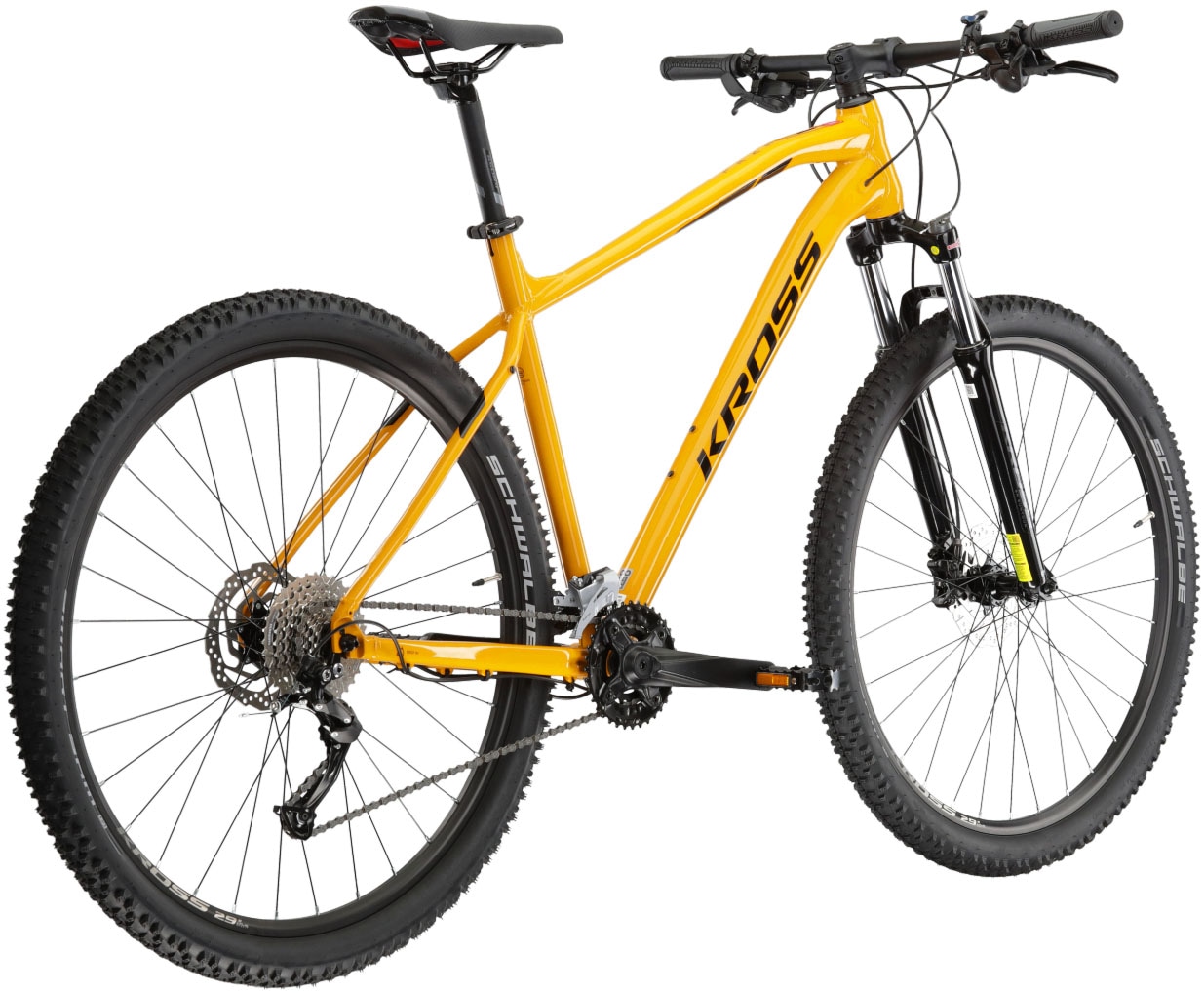 Kross Mountainbike »KROSS MTB Hardtail Level 2.0 29" gelb 18 Gänge«, 18 Gang, Shimano, ALIVIO M3100 Schaltwerk, Kettenschaltung