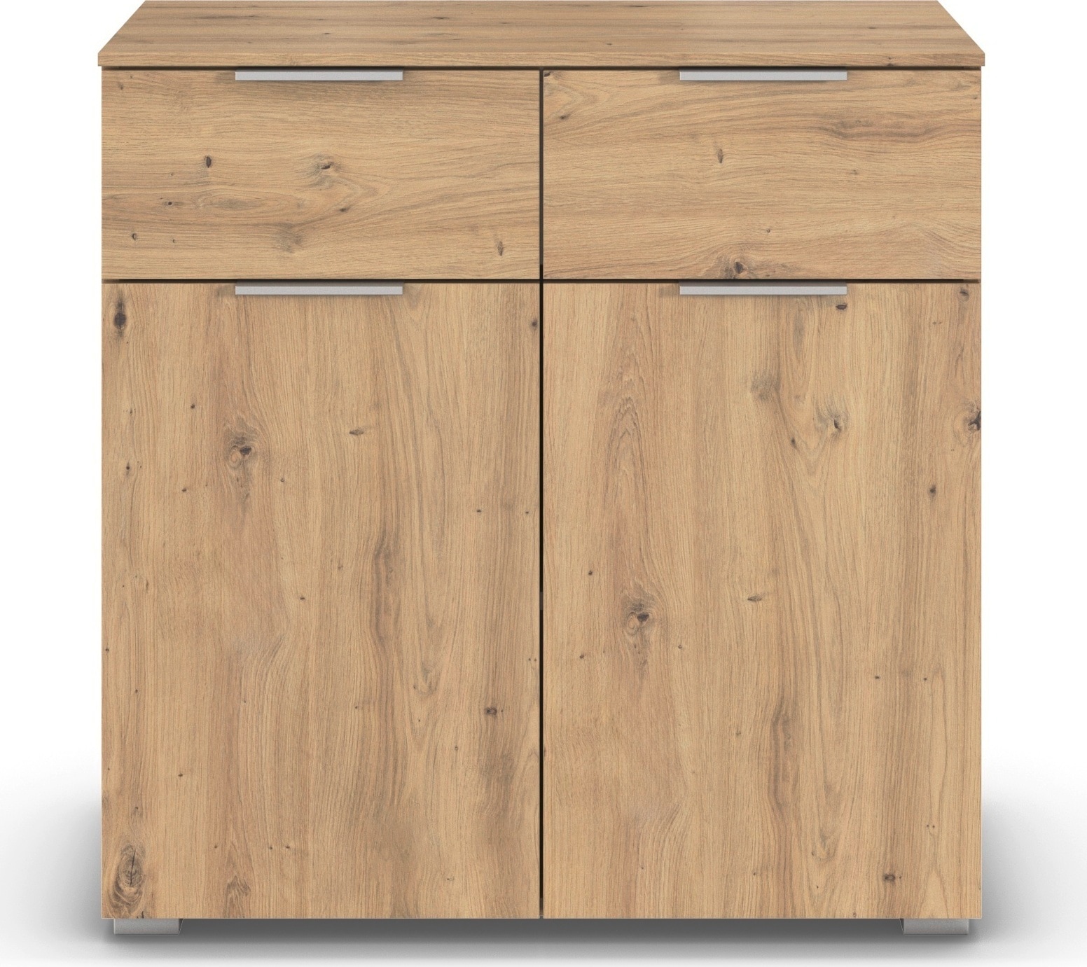OTTO home Kombikommode »Kommode Sideboard Schubladenkommode Schlafzimmerkommode CORTONA« Breite 80 cm inkl. SOFT-CLOSE-FUNKTION, mit moderner Dekor-Front,  mit 2 Schubladen und 1 verstellbaren Einlegeboden MADE IN GERMANY