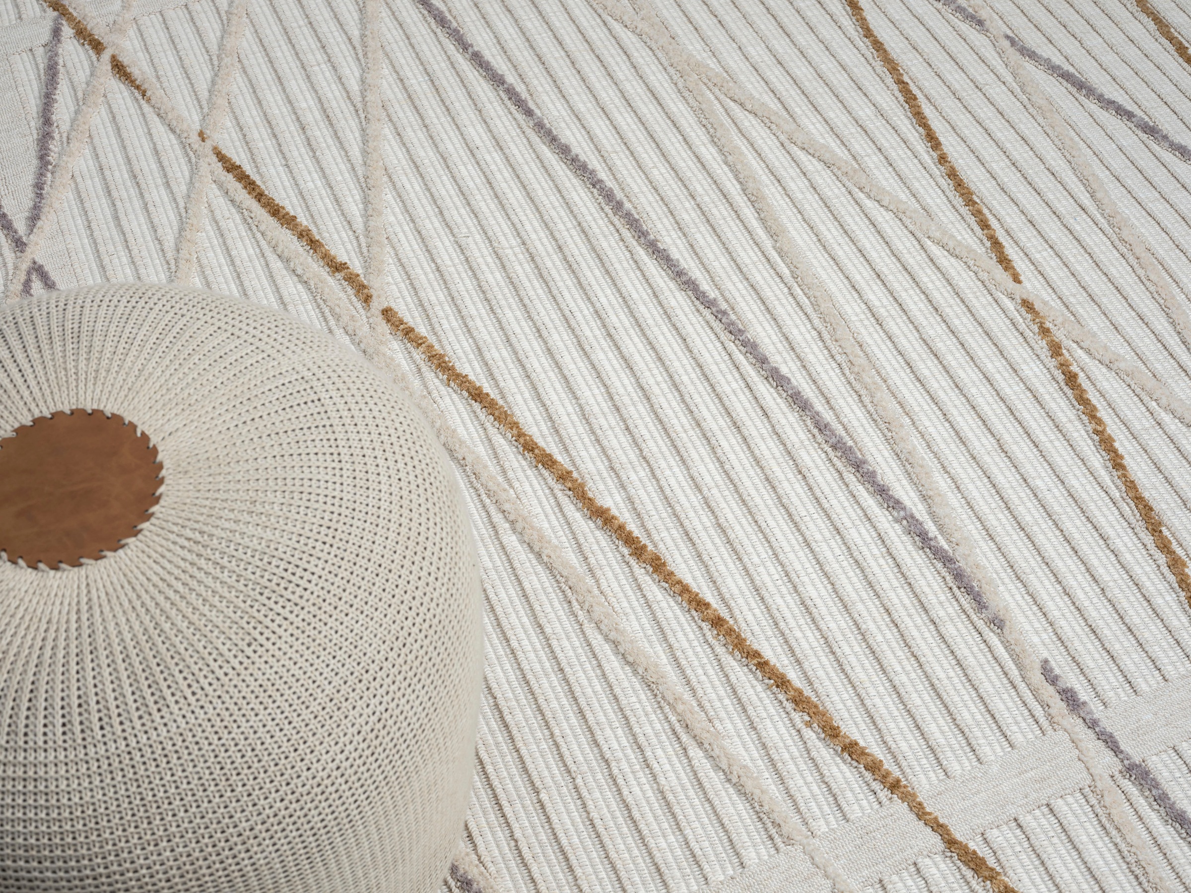 Myflair Möbel & Accessoires Teppich »Luana 1, LAGERRÄUMUNG!«, rechteckig, 10 mm Höhe, Kurzflor, Sisal Optik, Hoch-Tief Effekt, mit Fransen, besonders weich