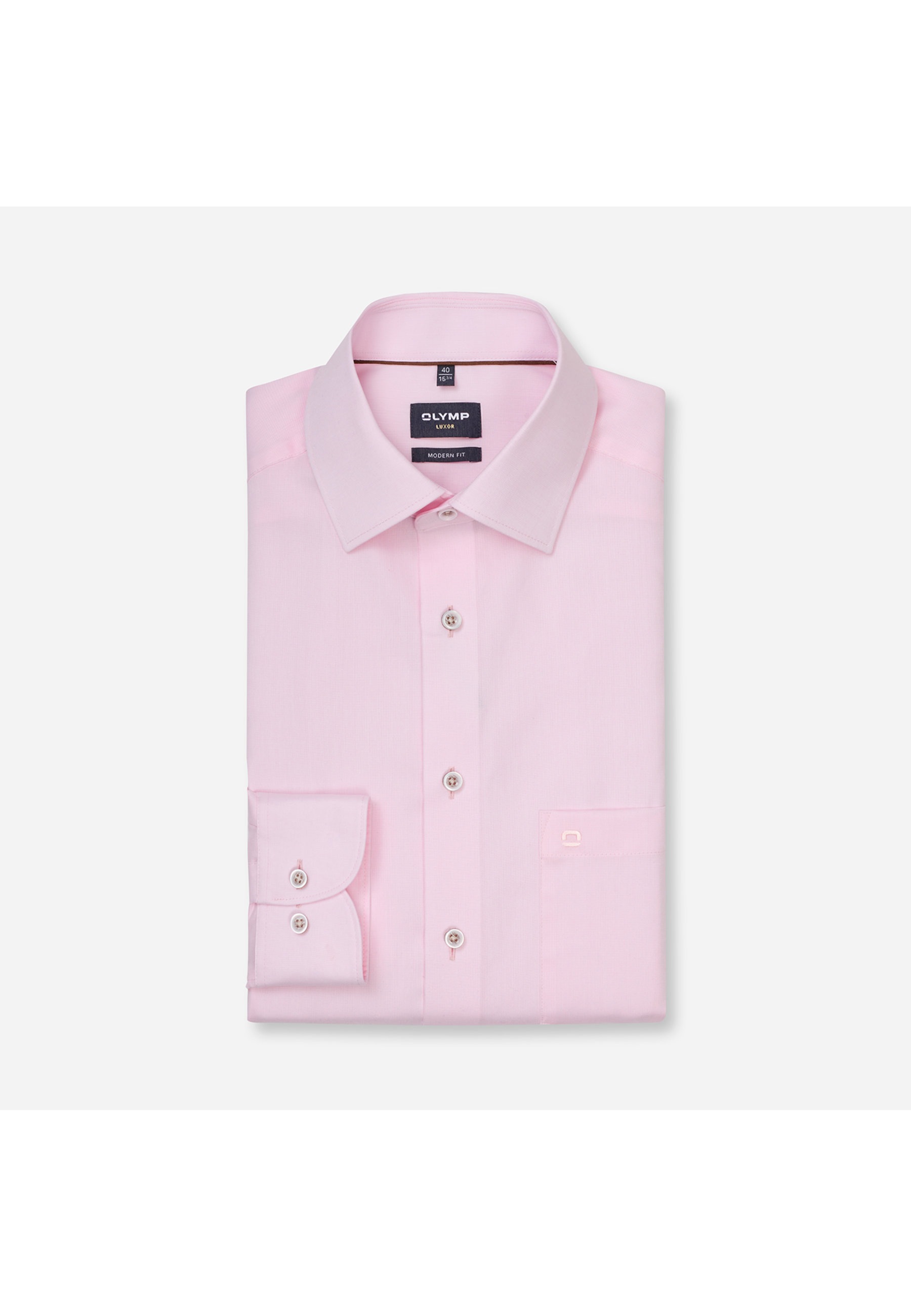 OLYMP Regular Fit Short Sleeve Shirt Pink 44 6