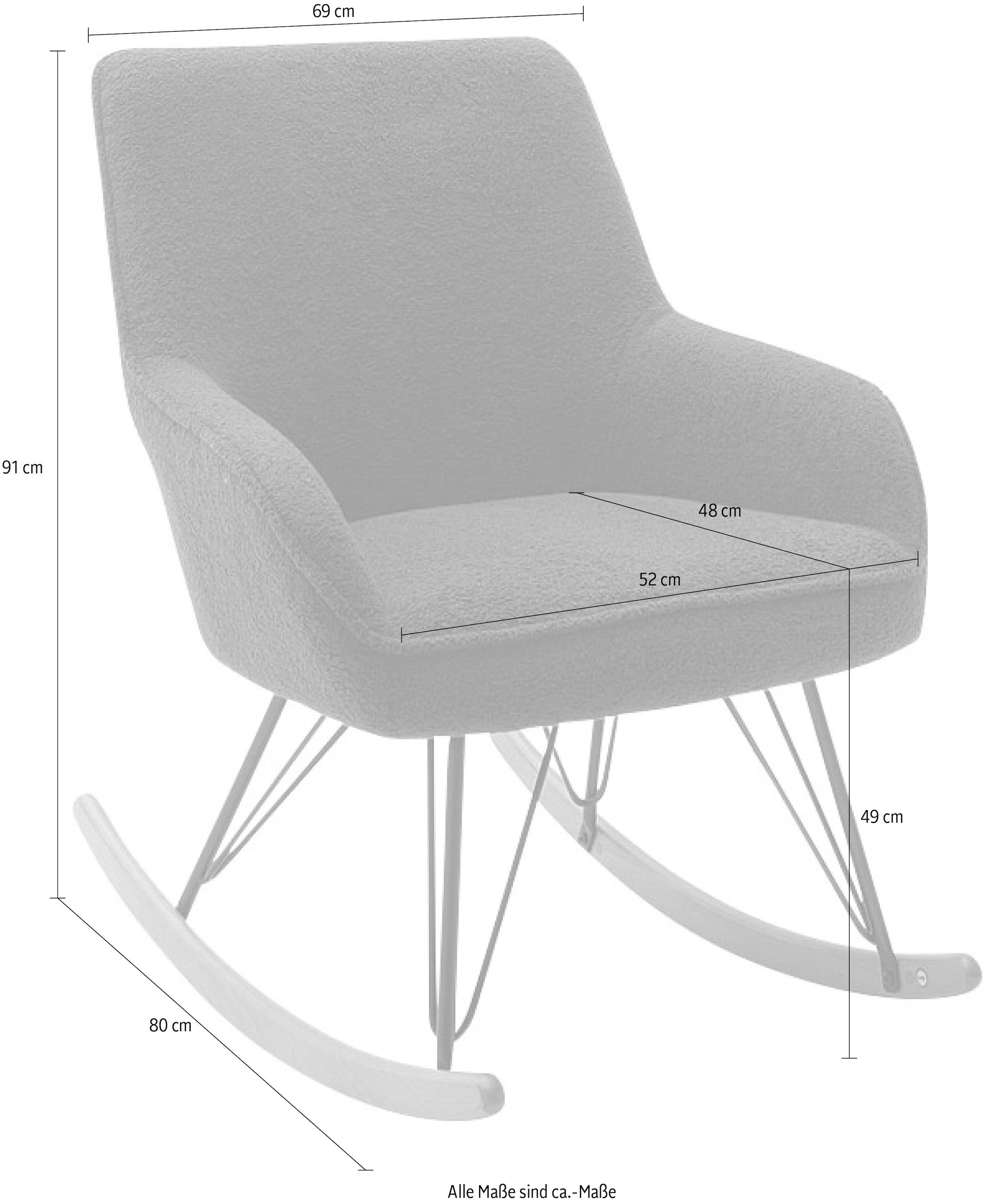 MCA furniture Schaukelstuhl »HOPKINS«, 1 St., Microfaser, Kufe: Buche, eichfarben