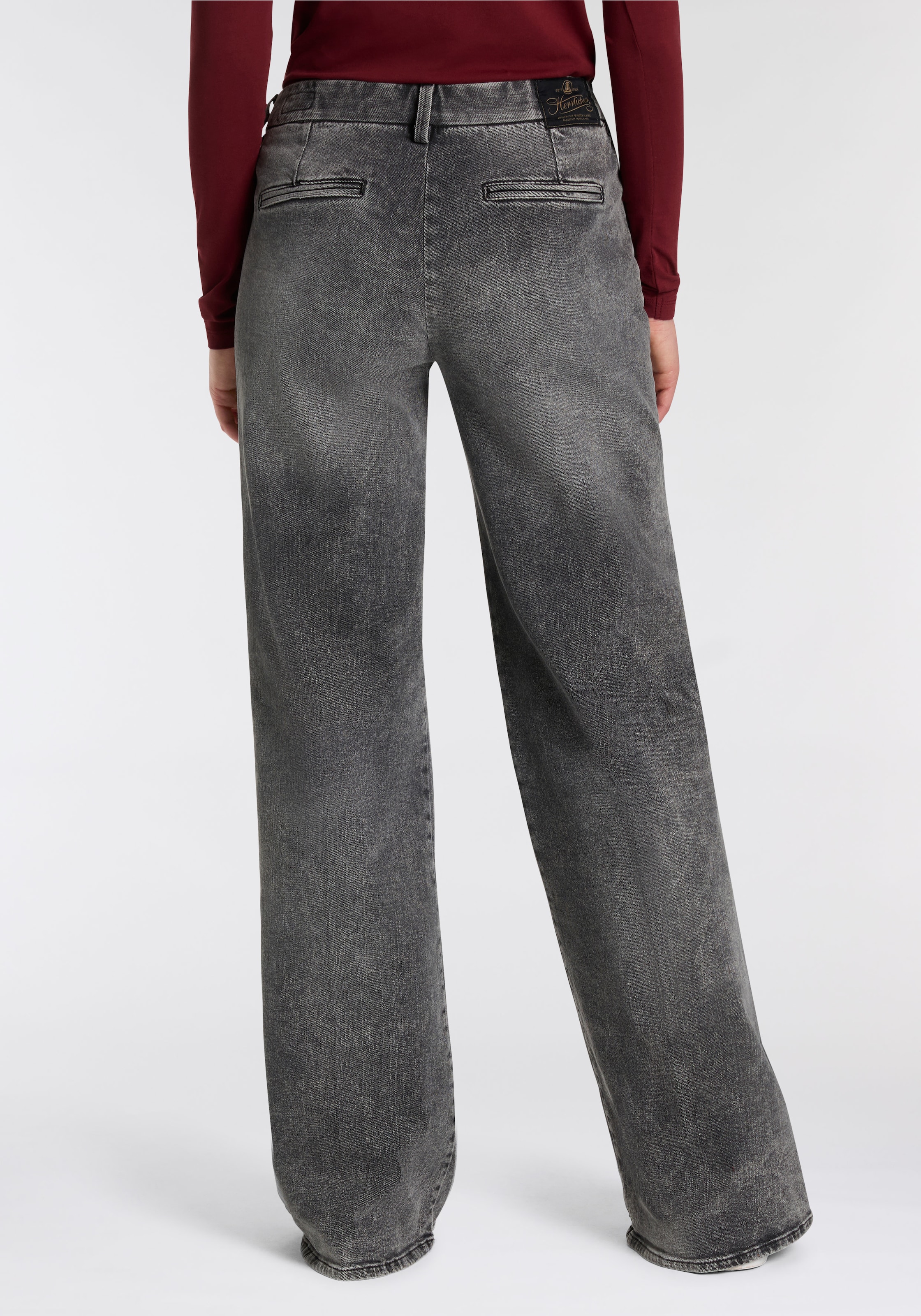 Herrlicher High-waist-Jeans »Lovely Flared Denim Black«, im Flared Fit
