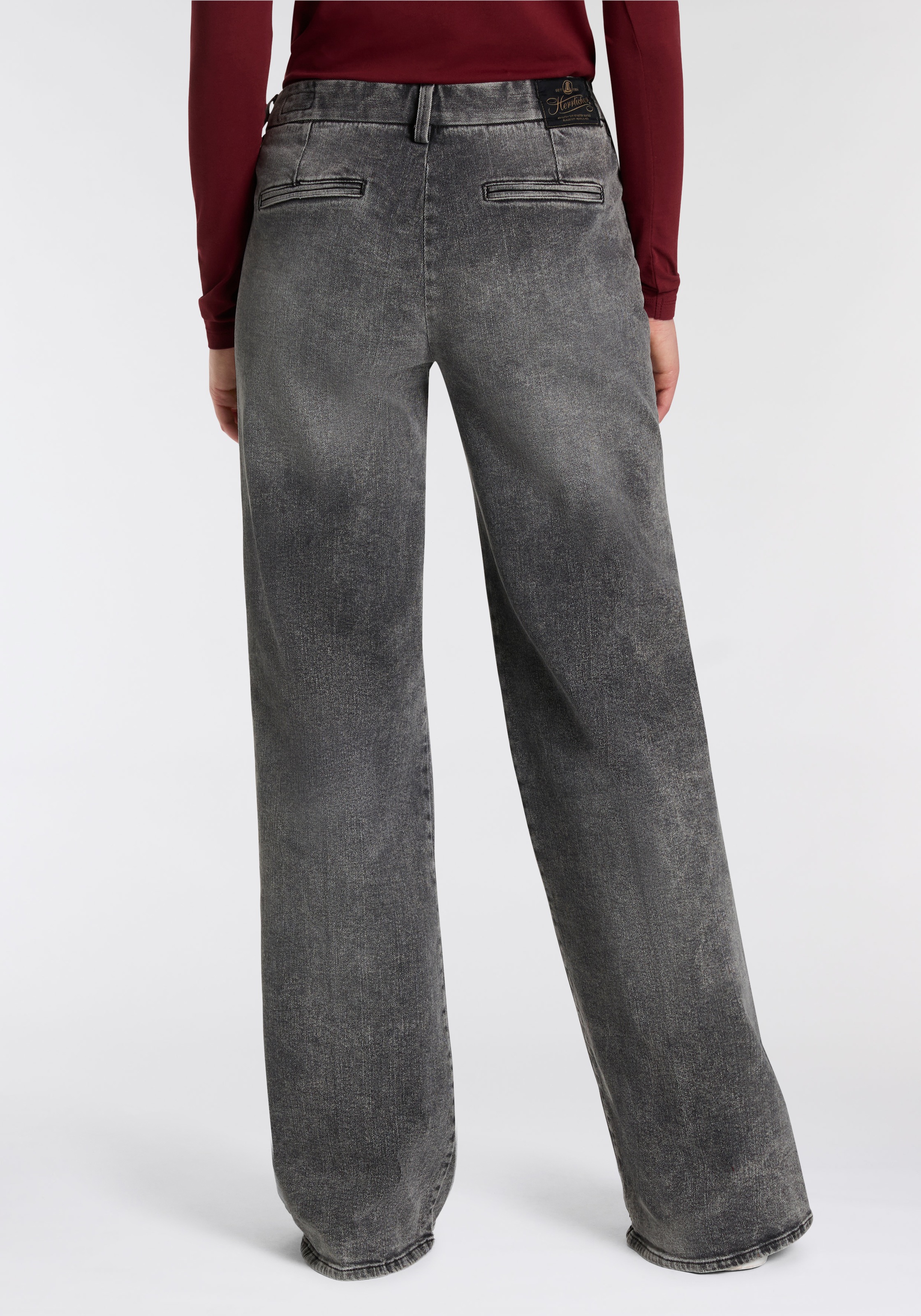 Herrlicher High-waist-Jeans "Lovely Flared Denim Black", im Flared Fit günstig online kaufen