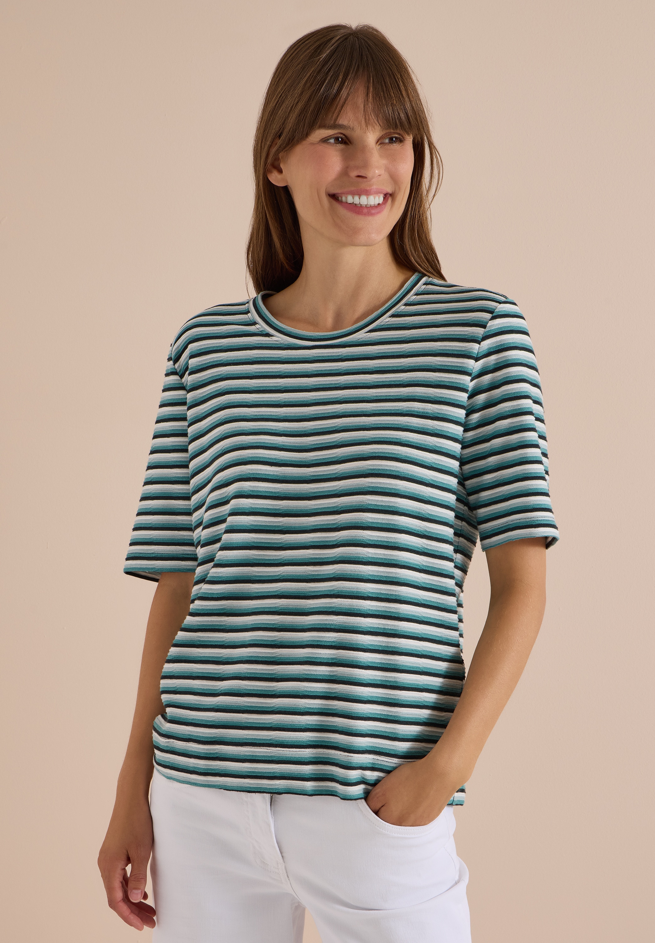 Cecil Print-Shirt im Streifendesign