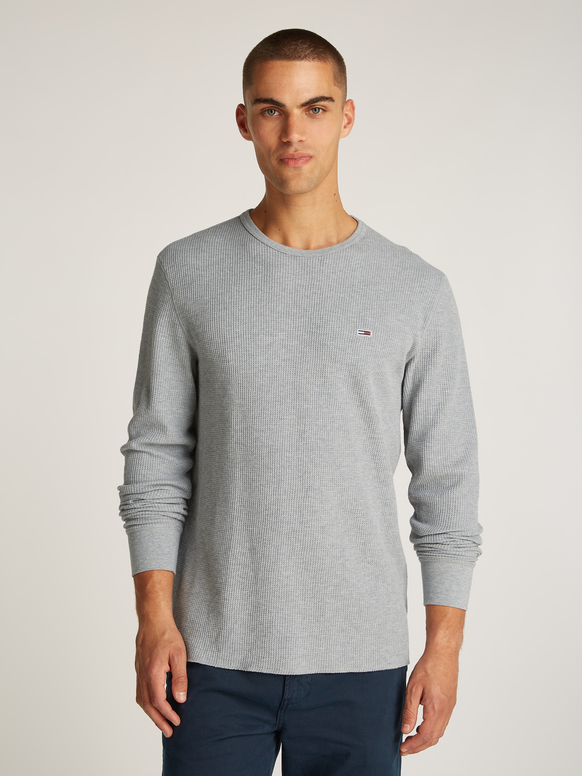 Tommy Jeans Langarmshirt "TJM SLIM WAFFLE L/S TEE EXT", mit Waffelstruktur günstig online kaufen