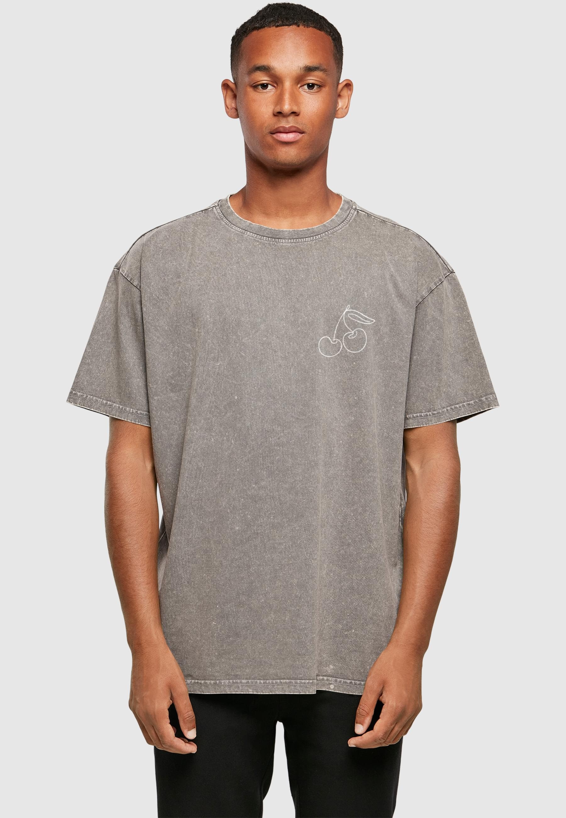 Merchcode T-Shirt »Merchcode Herren Cherry Acid Washed Oversize Tee«, (1 tlg.)