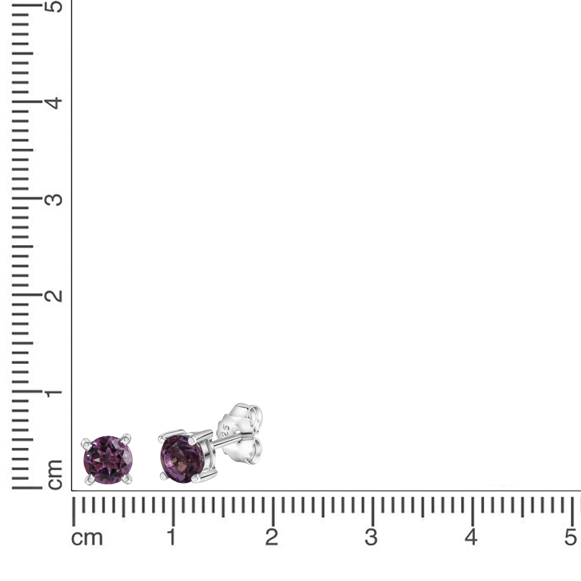 Vivance Paar Ohrstecker »925-Sterling Silber rhodiniert Amethyst«