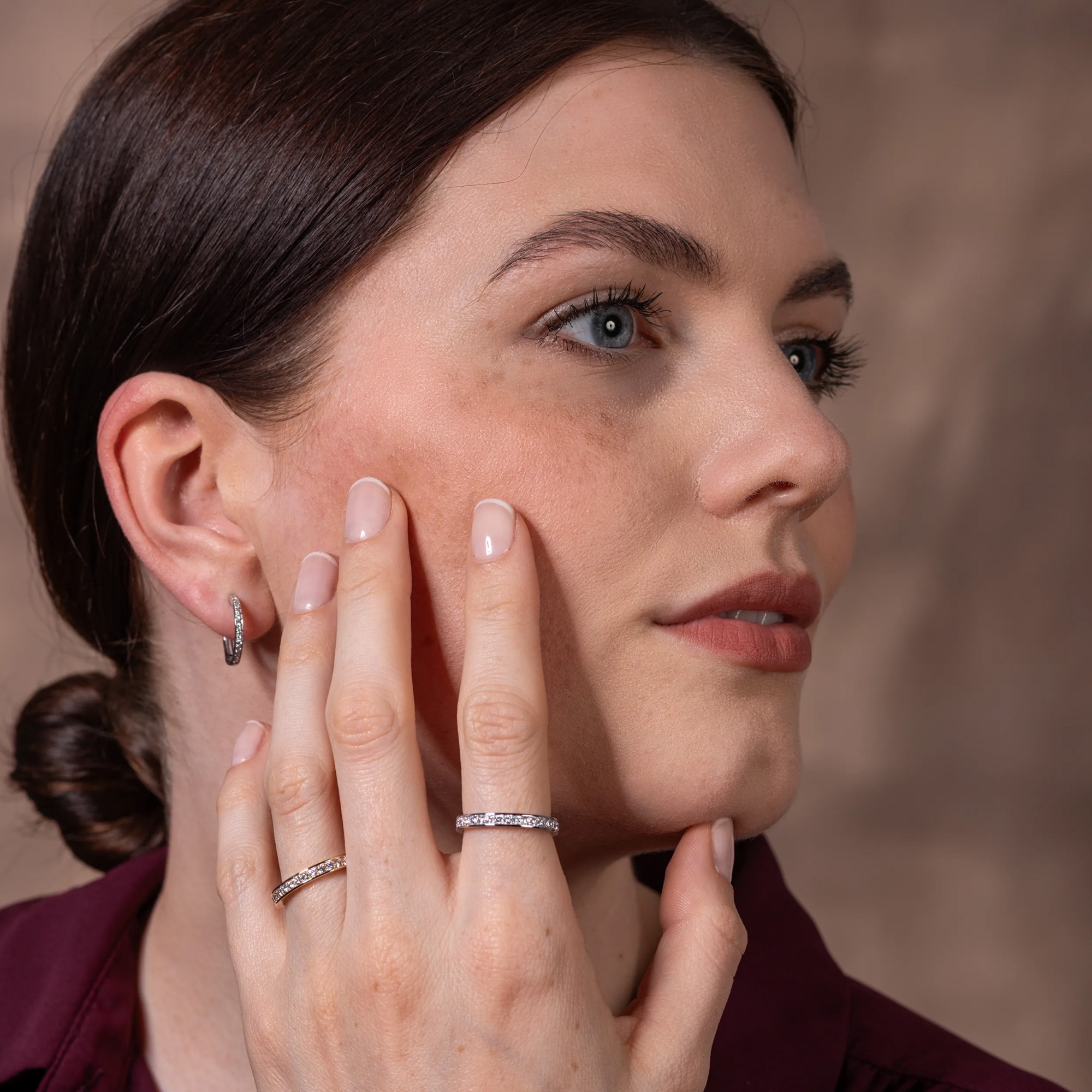 LYOMI Fingerring »585/- Weißgold 17 synth. Diam. 0,43ct.«