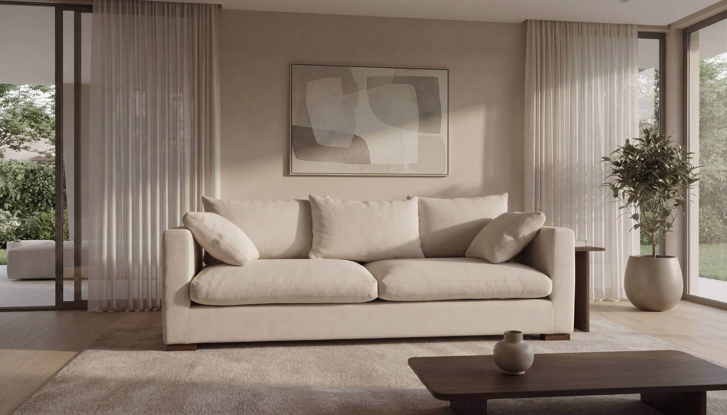 OTTO home 2,5-Sitzer »Comfy« extra weich und kuschelig, Füllung mit Federn und Daunen