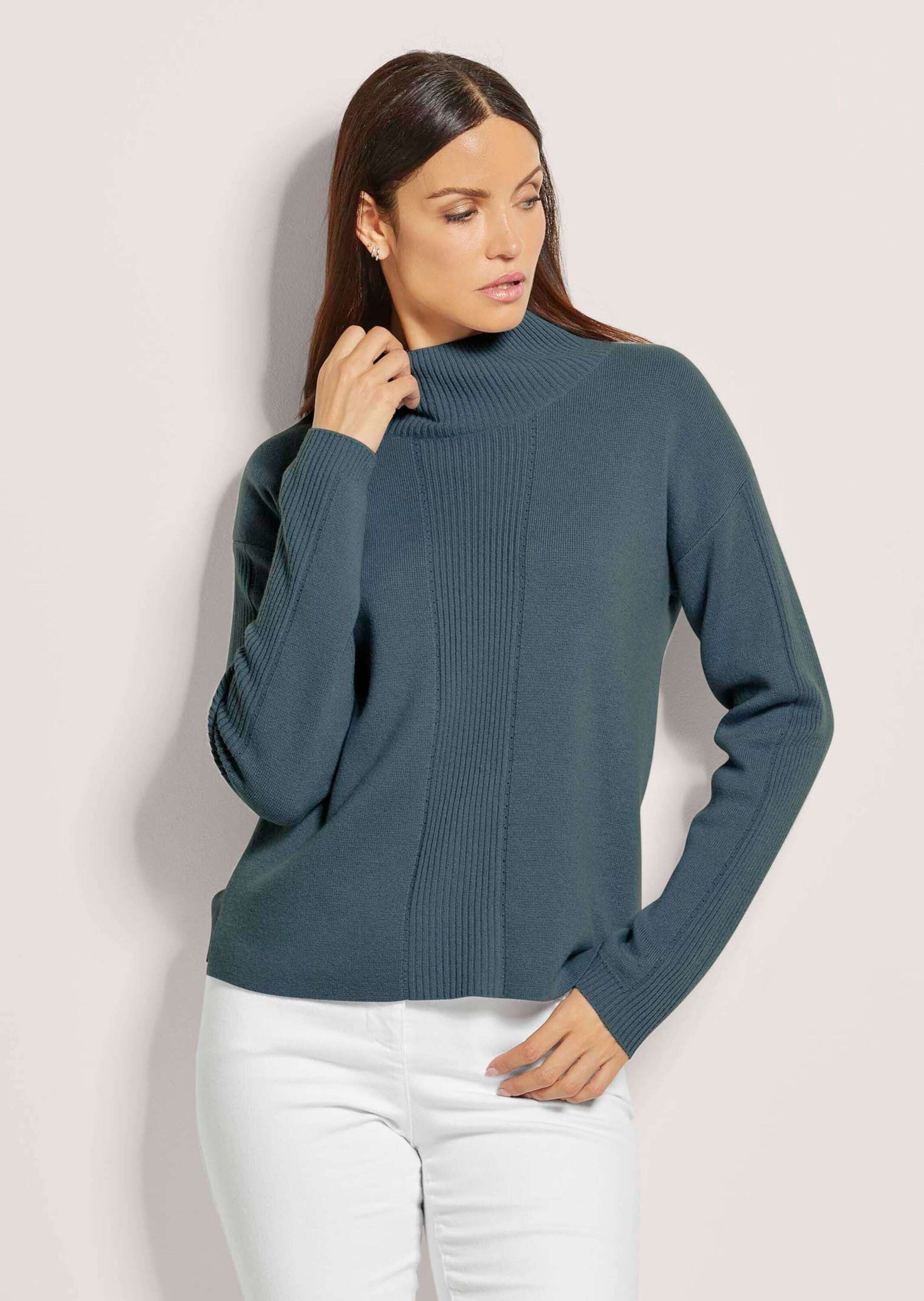 MADELEINE Longpullover "Strickpullover Kaschmir-Pullover mit Pointelle-Must günstig online kaufen