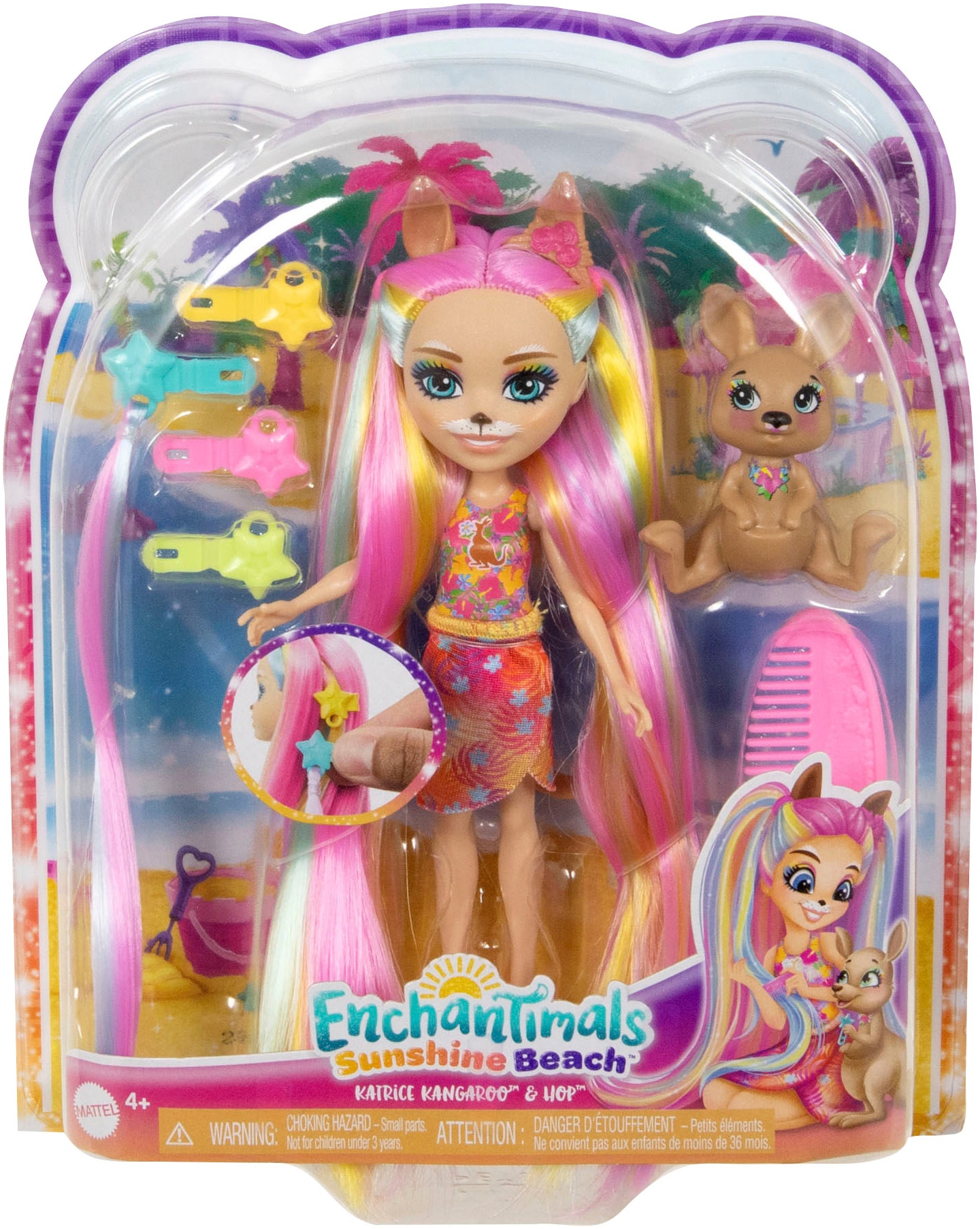 Enchantimals Minipuppe »Sunshine Beach, Katrice Kangaroo™ und Hop™«