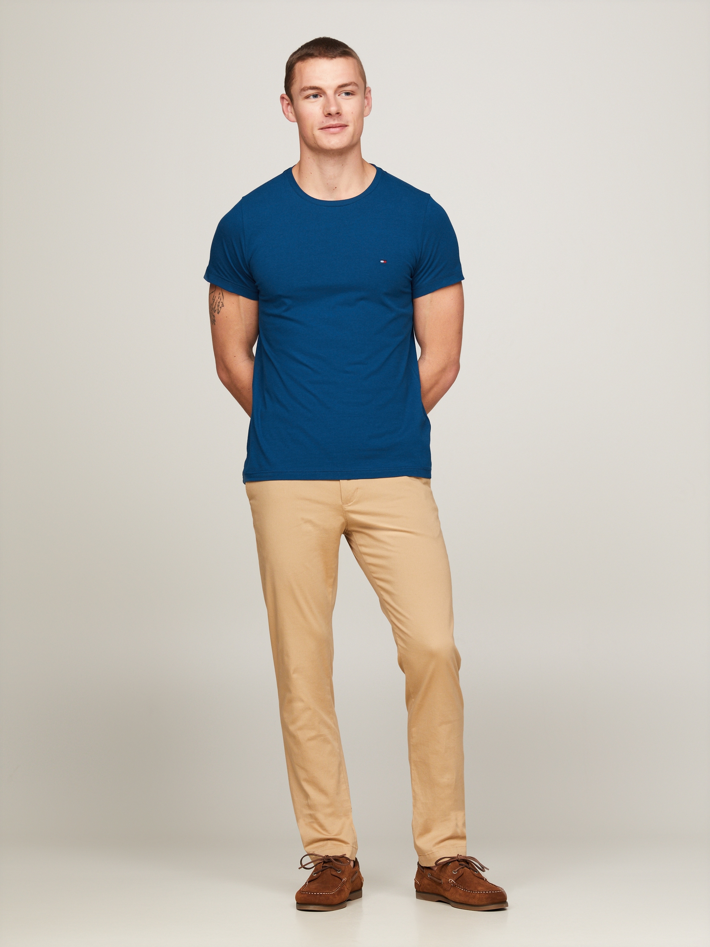 Tommy Hilfiger T-Shirt »STRETCH SLIM FIT TEE«, mit Rundhalsausschnitt