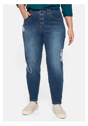 Sheego Stretch-Jeans »sheego Jeans«, «Die Girlfriend», mit Destroyed-Effekten kaufen