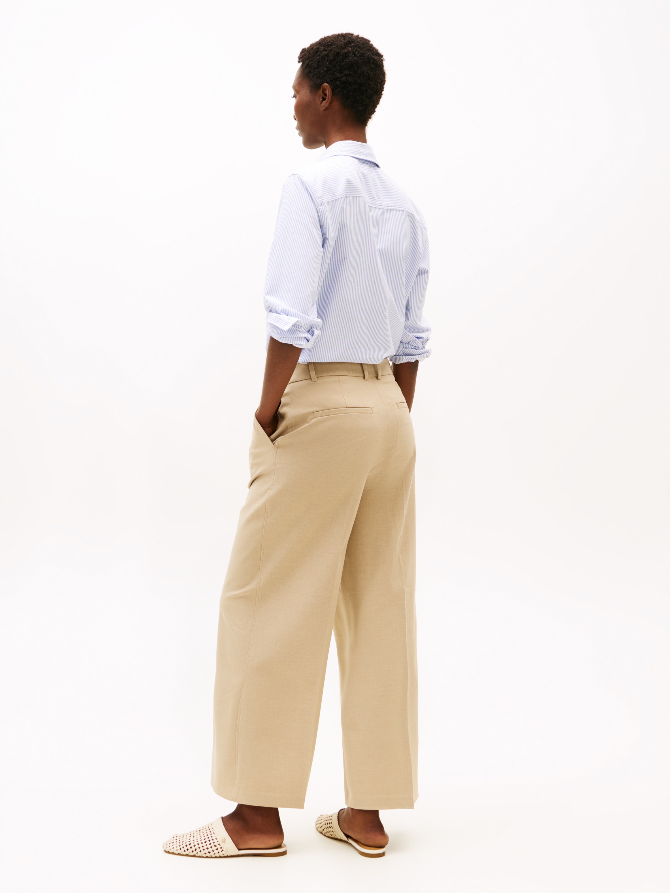 Tommy Hilfiger Webhose »Low Normal Waist Bi-Stretch«, Gürtelschlaufe, elastisch, pflegeleicht bügelfrei, Business casual