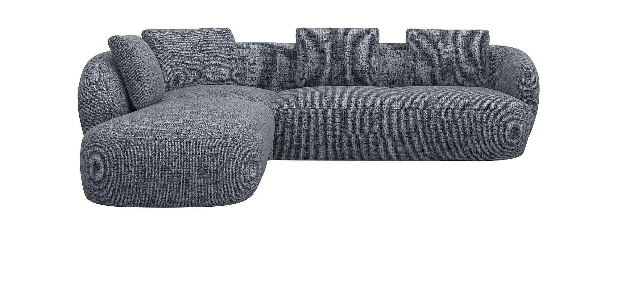 FLEXLUX "Torino, rund, L-Form, Sofa-Ecke mit Ottomane" Modernes, organische günstig online kaufen