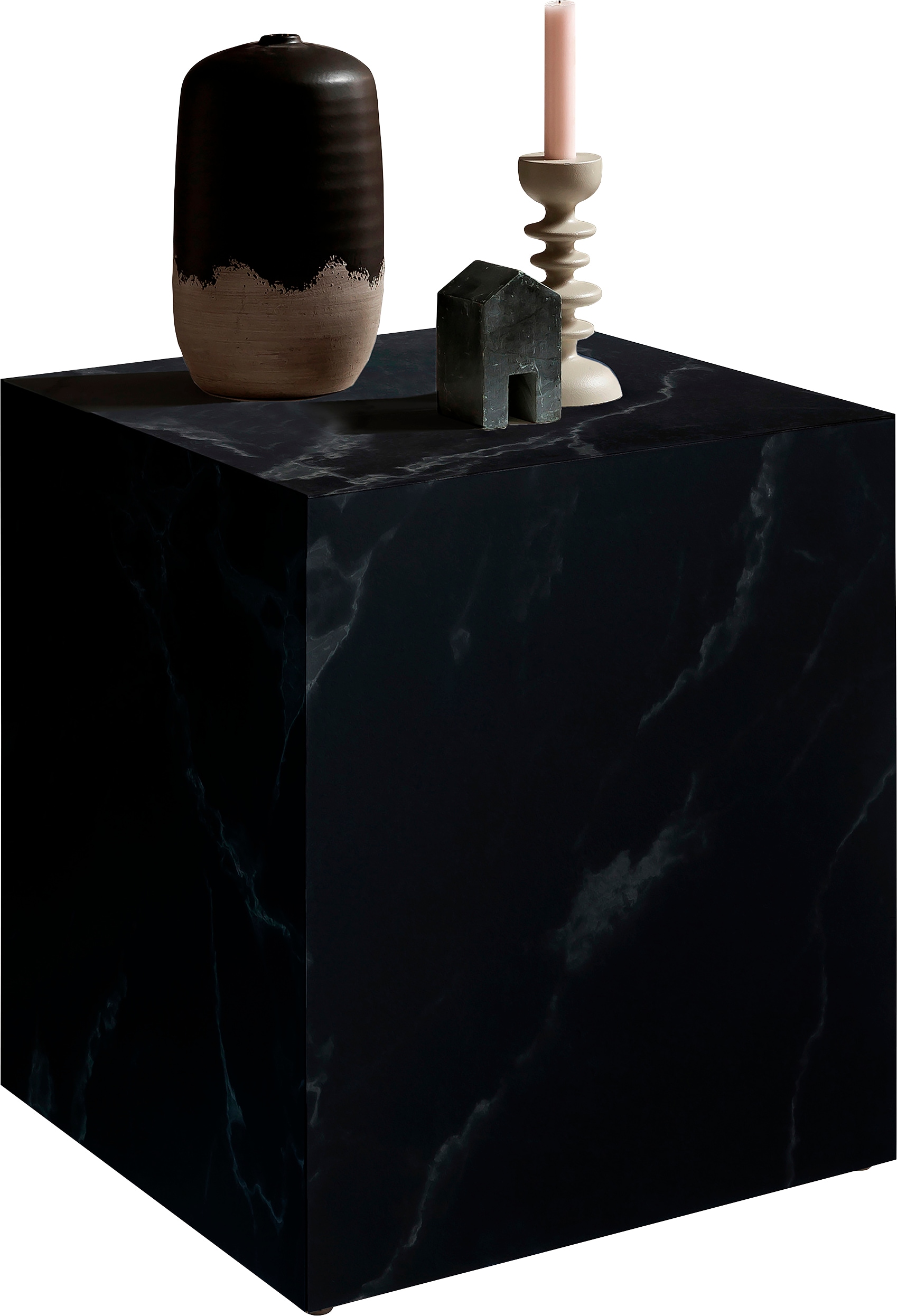 SalesFever Beistelltisch, quadratisch 45x45 cm, in Marmoroptik foliert günstig online kaufen