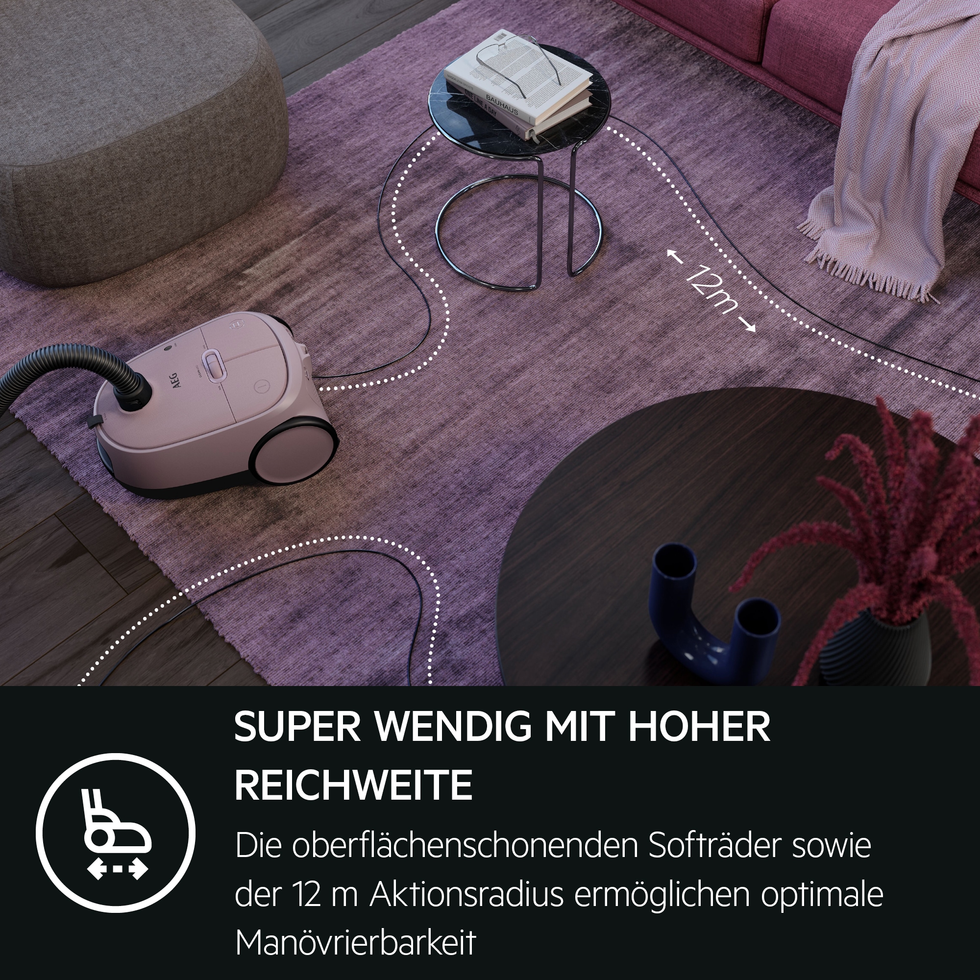 AEG Bodenstaubsauger »CLEAN 6000 (AB61C2ÖKO/AB61C1WP/AB61C2DBS) , hohe Saugleistung,« 750 W mit Beutel inkl. Zusatzdüsen