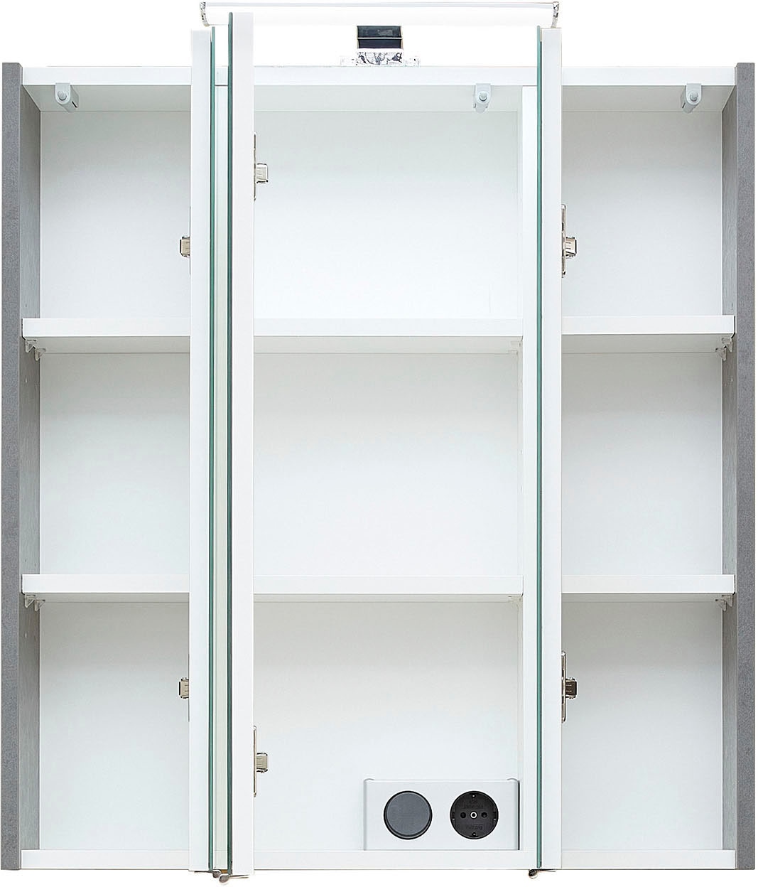 Saphir Badmöbel-Set »Quickset 945 5-teilig, Waschbeckenunterschrank mit LED-Spiegelschrank«, (5 St.), Unterschrank, Hängeschrank, Hochschrank, 9 Türen, inkl. Türdämpfer