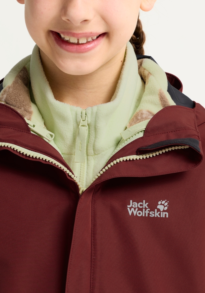 Jack Wolfskin 3-in-1-Funktionsjacke »ICELAND 3IN1 PRINT JKT K« mit Entendaune und Federn, aus Polyester