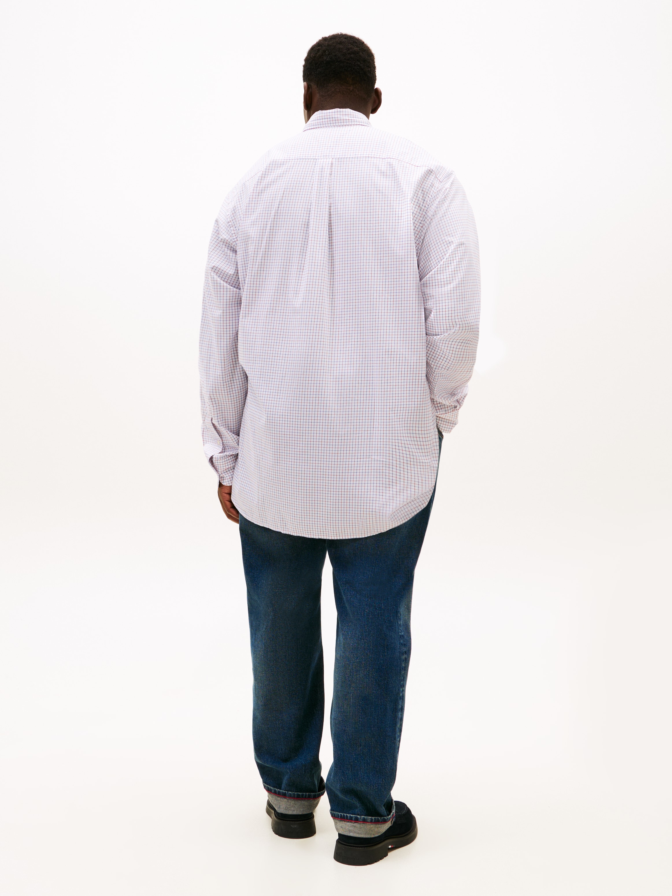 Tommy Hilfiger Big & Tall Langarmhemd »BT - CORE TATTRSALL POP« Große Größen, Button-down-Kragen, regular fit