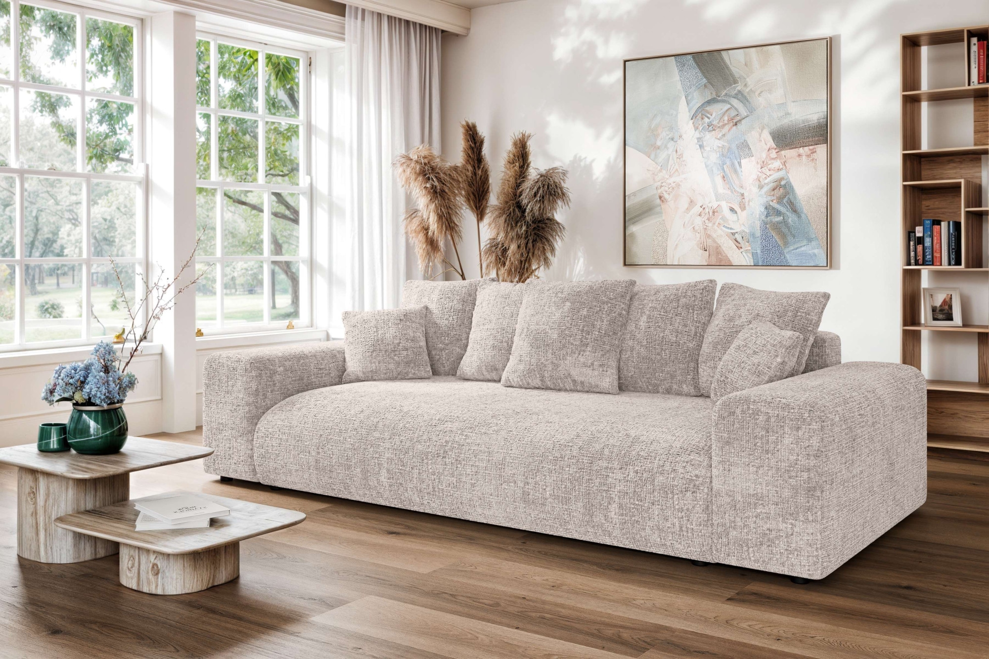 Home affaire Big-Sofa "LAKESIDE 3-Sitzer Schlafsofa mit Bettkasten, Breite günstig online kaufen