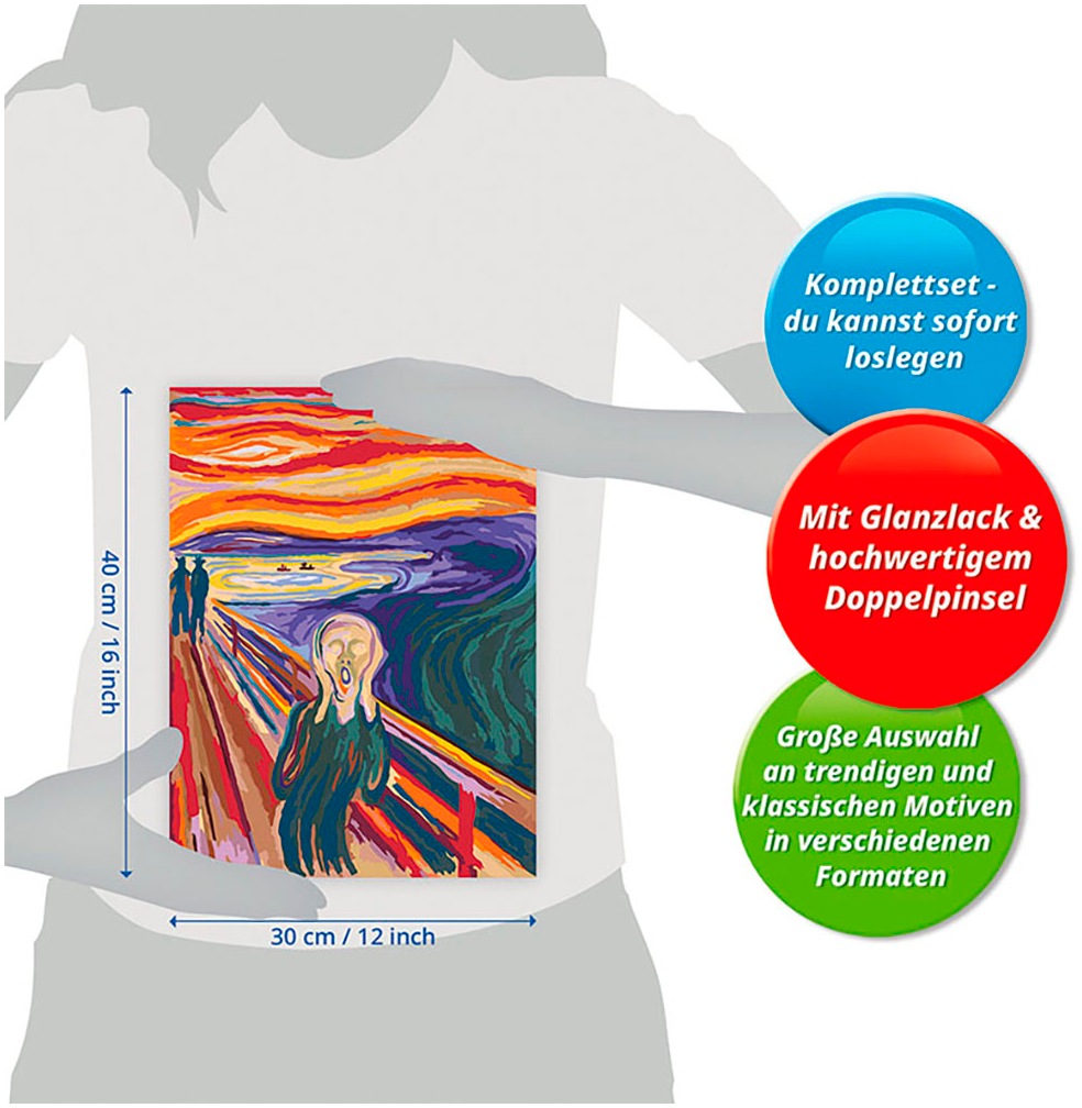 Ravensburger Malen nach Zahlen »CreArt, ART Collection, Munch-Schrei«, für Erwachsene; Made in Europe
