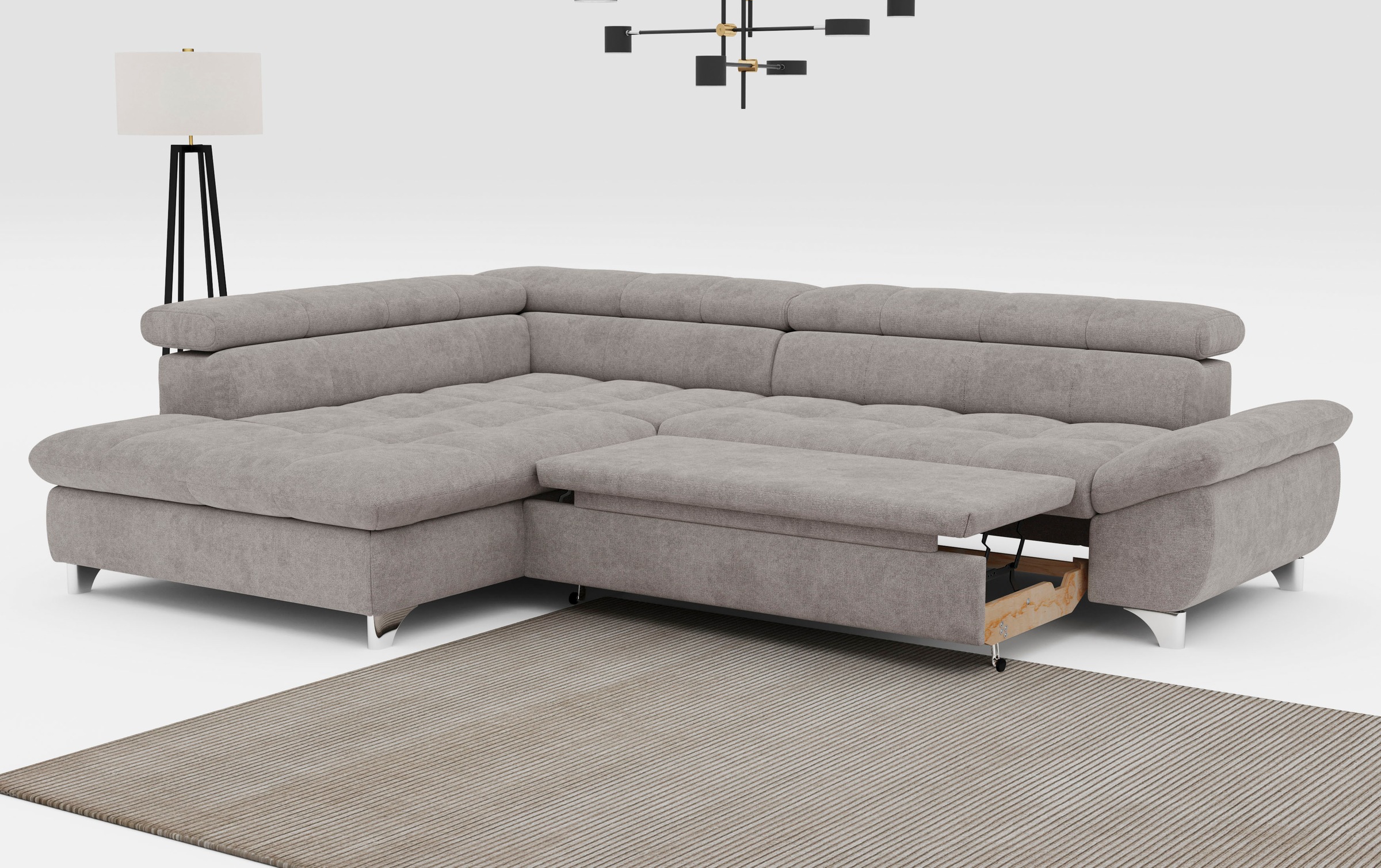 COTTA Ecksofa »Gemini L-Form«, mit Kopfteilverstellung, wahlweise mit Bettfunktion