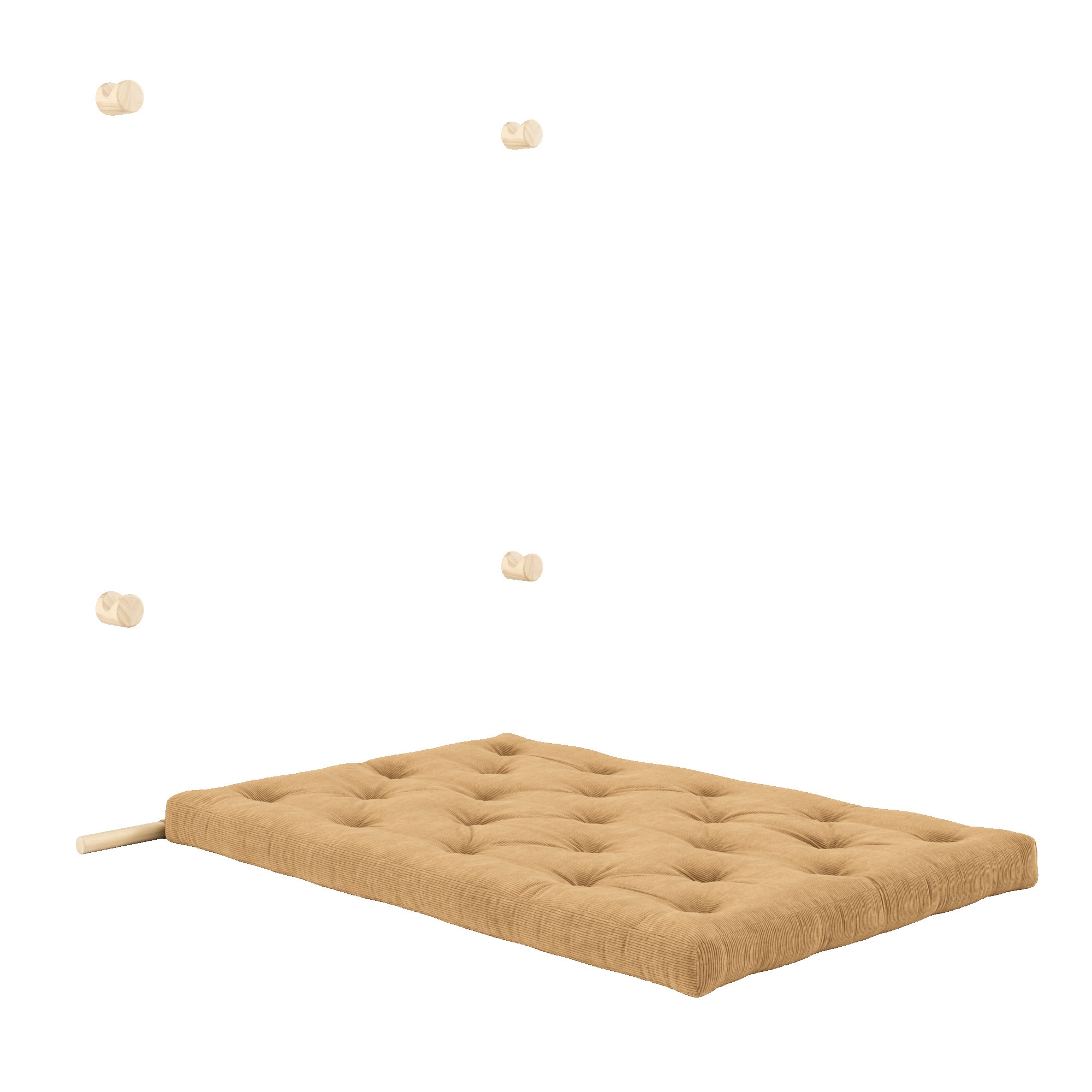 Karup Design Schlafsofa »Hooked Schlafsessel, Sitz- und Schlafplatz, Wandmontiert, platzsparend«, Futonmatratze inkl. Halterungsset aus FSC®-zertifiziertem Massivholz