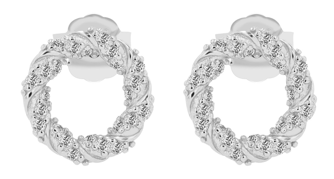 Paar Ohrhänger ADELIA´S "Damen Ohrstecker aus rhodiniertem 925 Sterling Silber Ø 6 mm", silber, Ohrringe, Damen, Damen, Silber 925 (Sterlingsilber) 3