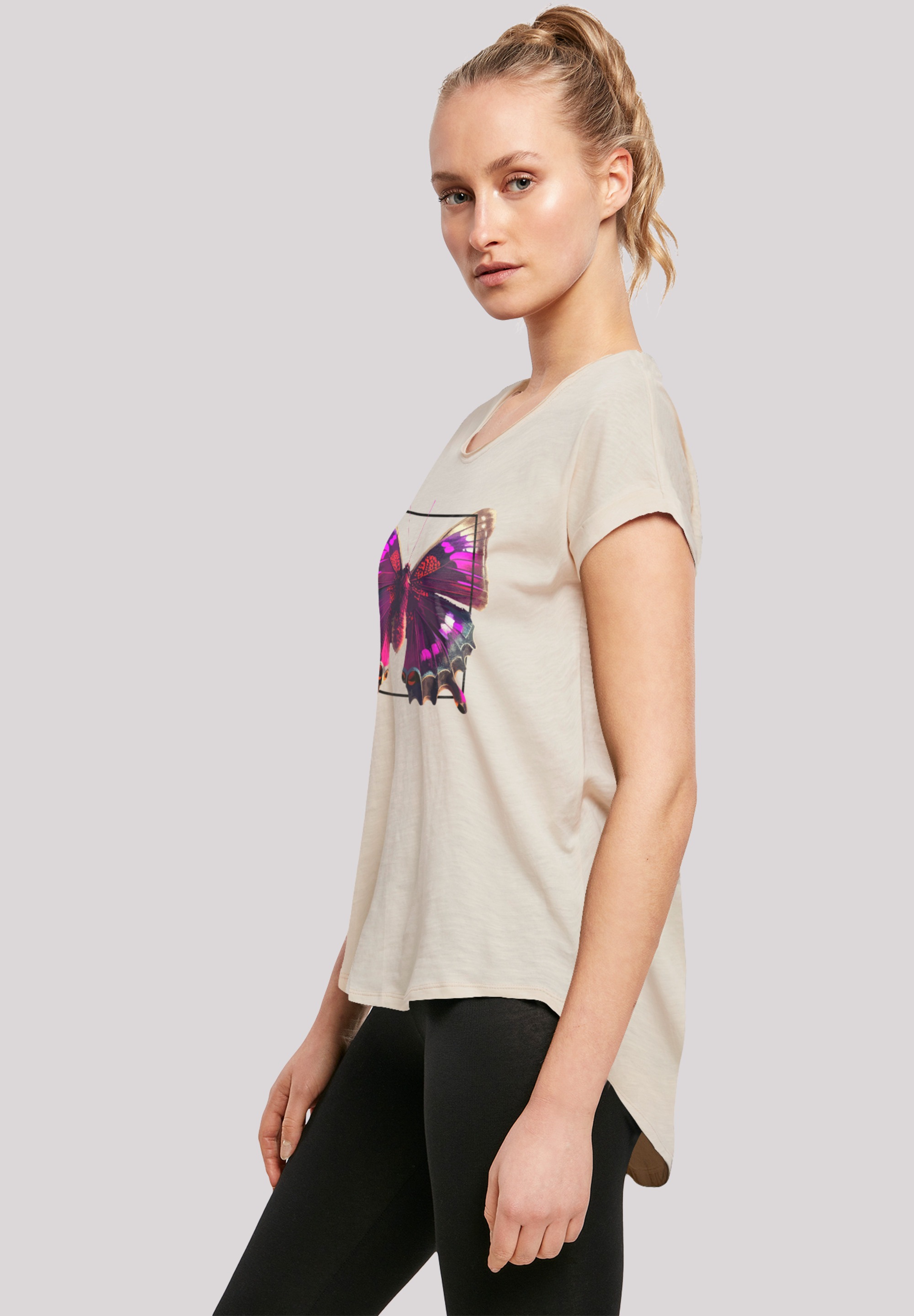 F4NT4STIC T-Shirt bestellen Keine TEE«, | Angabe LONG Schmetterling BAUR »Pink