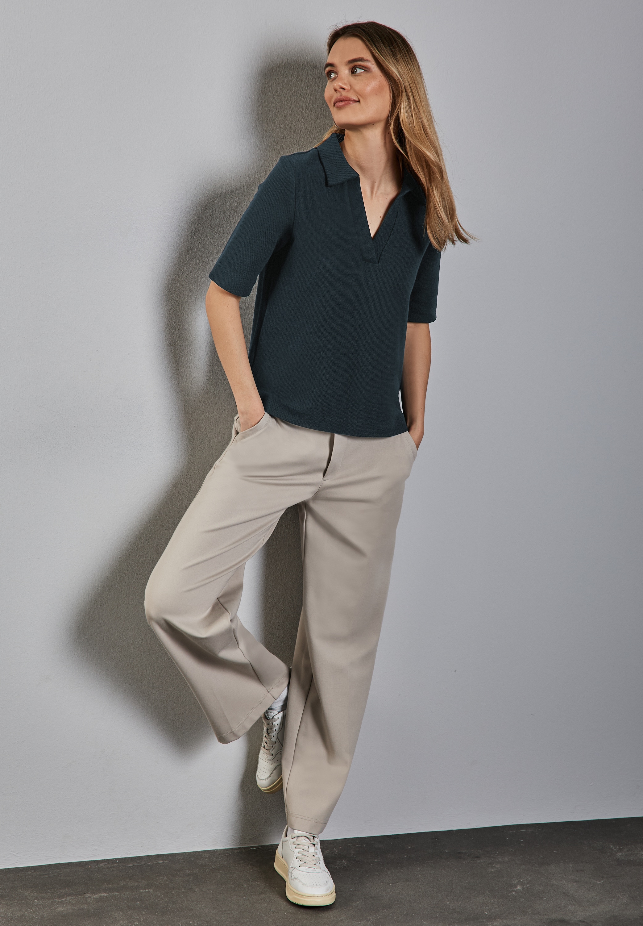 STREET ONE Poloshirt, mit Struktur