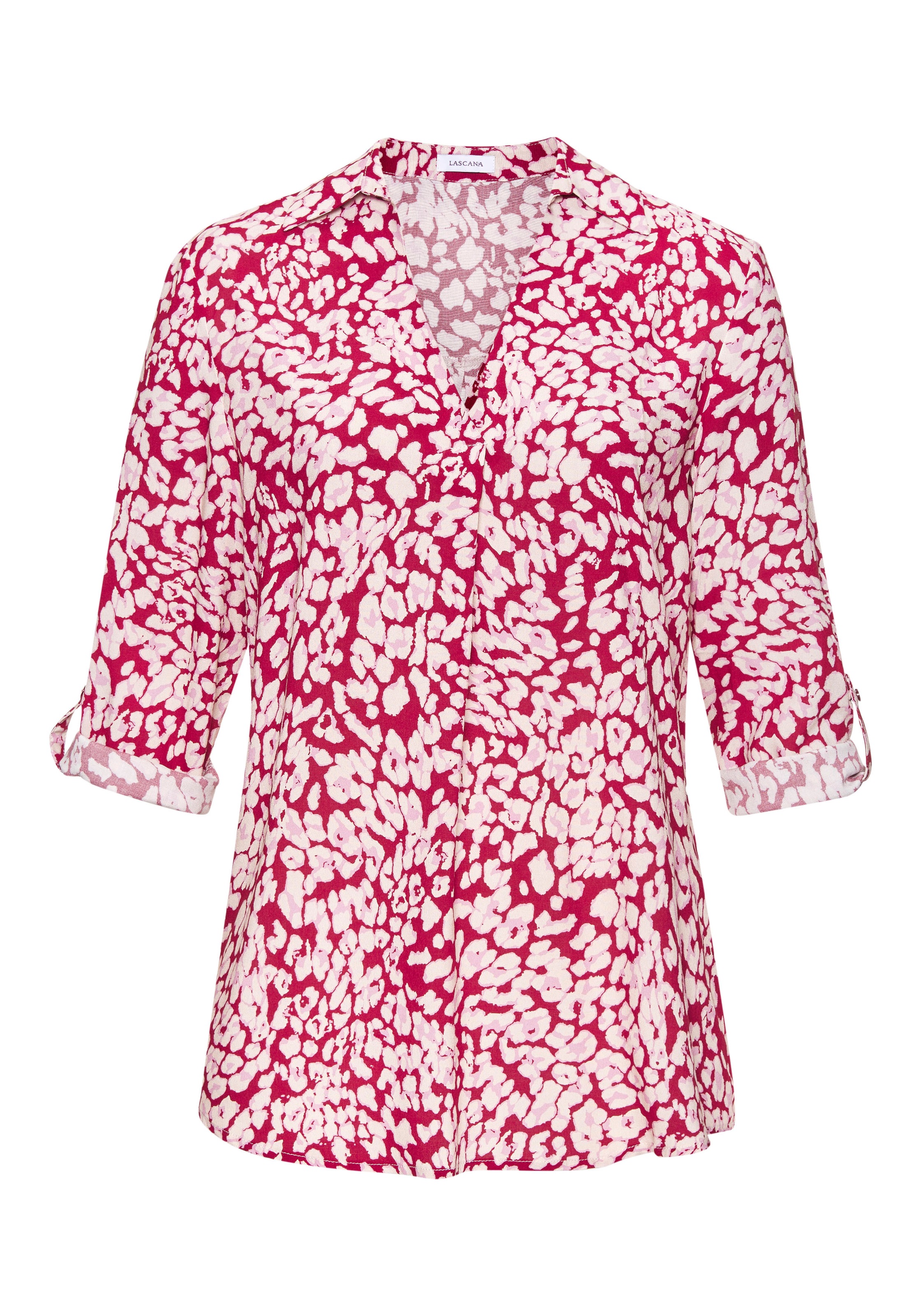 LASCANA Schlupfbluse mit 3/4-Ärmeln, elegante Damenbluse mit Animalprint günstig online kaufen