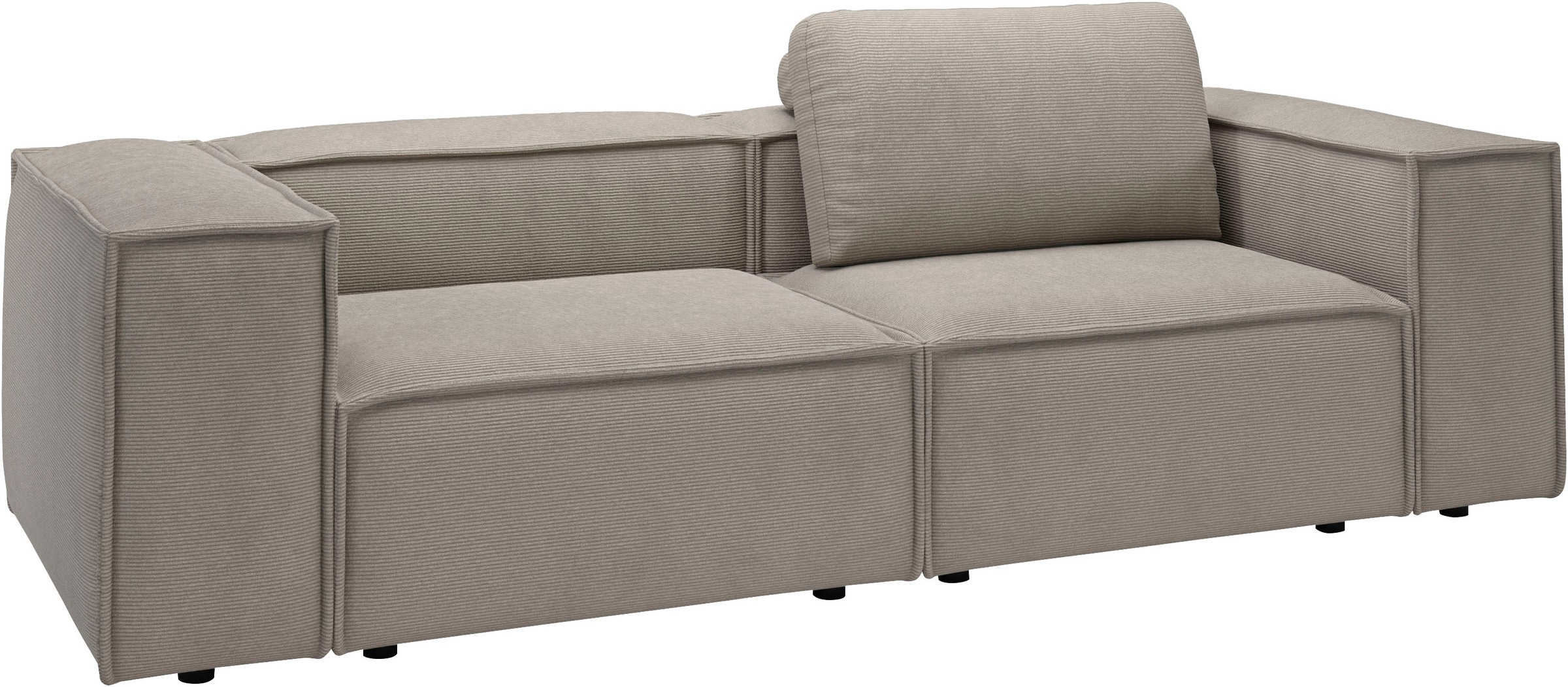 Places of Style 2-Sitzer »Watertown, modernes Sofa 246 cm breit, auch in Feincord«, stilvolles Sofa für 2 Personen mit extra breiter Sitzfläche