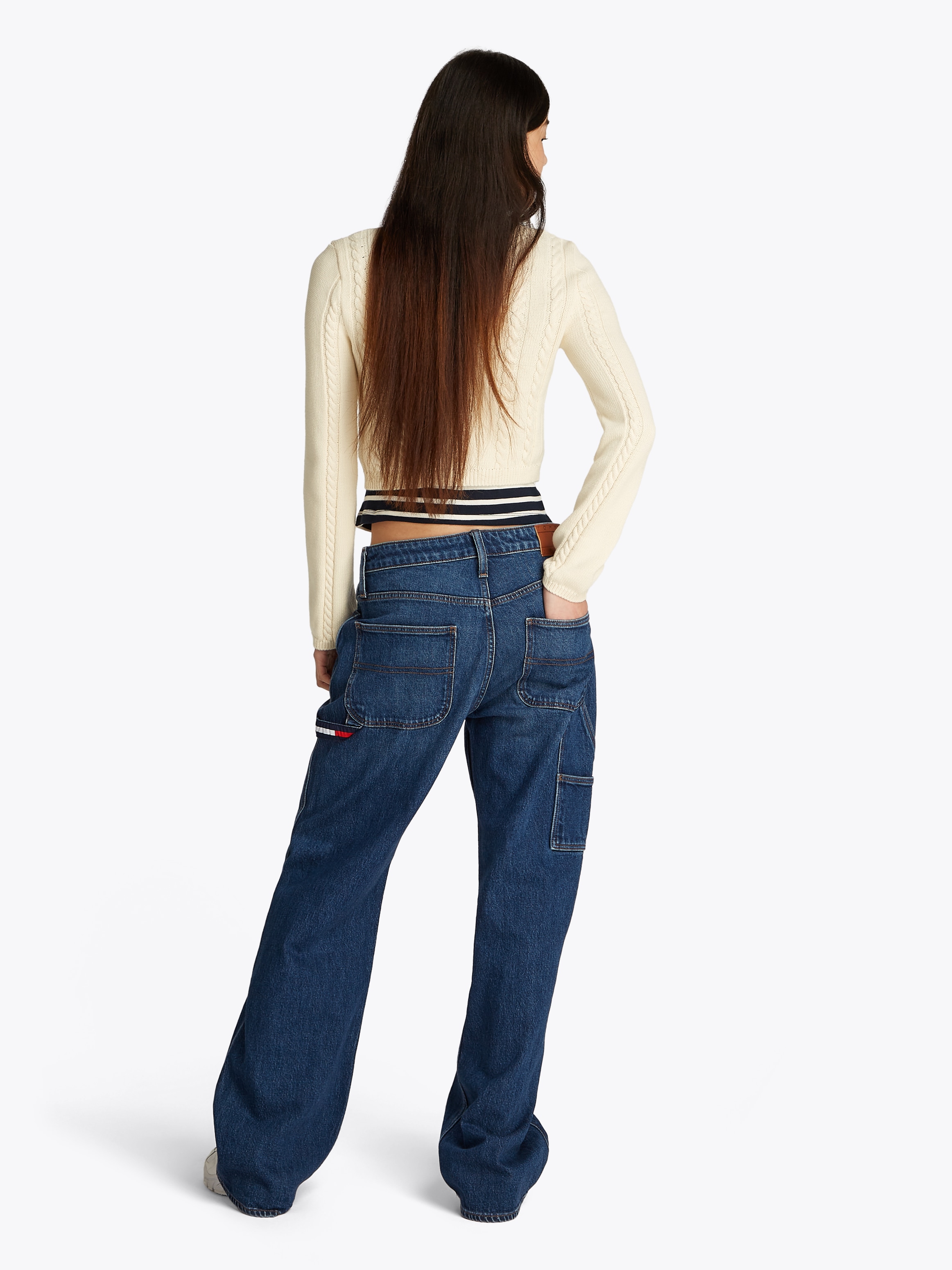 Tommy Jeans Relax-fit-Jeans »MIA MR RLXD STR«, in blauer Waschung, mit Hammerschlaufe