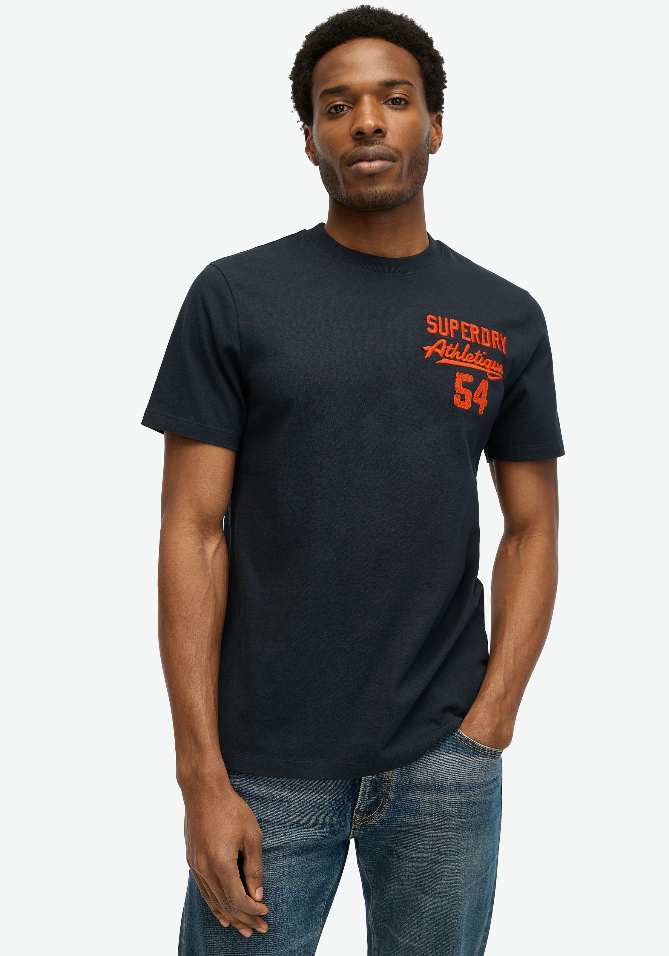 Superdry Kurzarmshirt "EMBROIDER SUPERSTATE LOGO TEE" günstig online kaufen