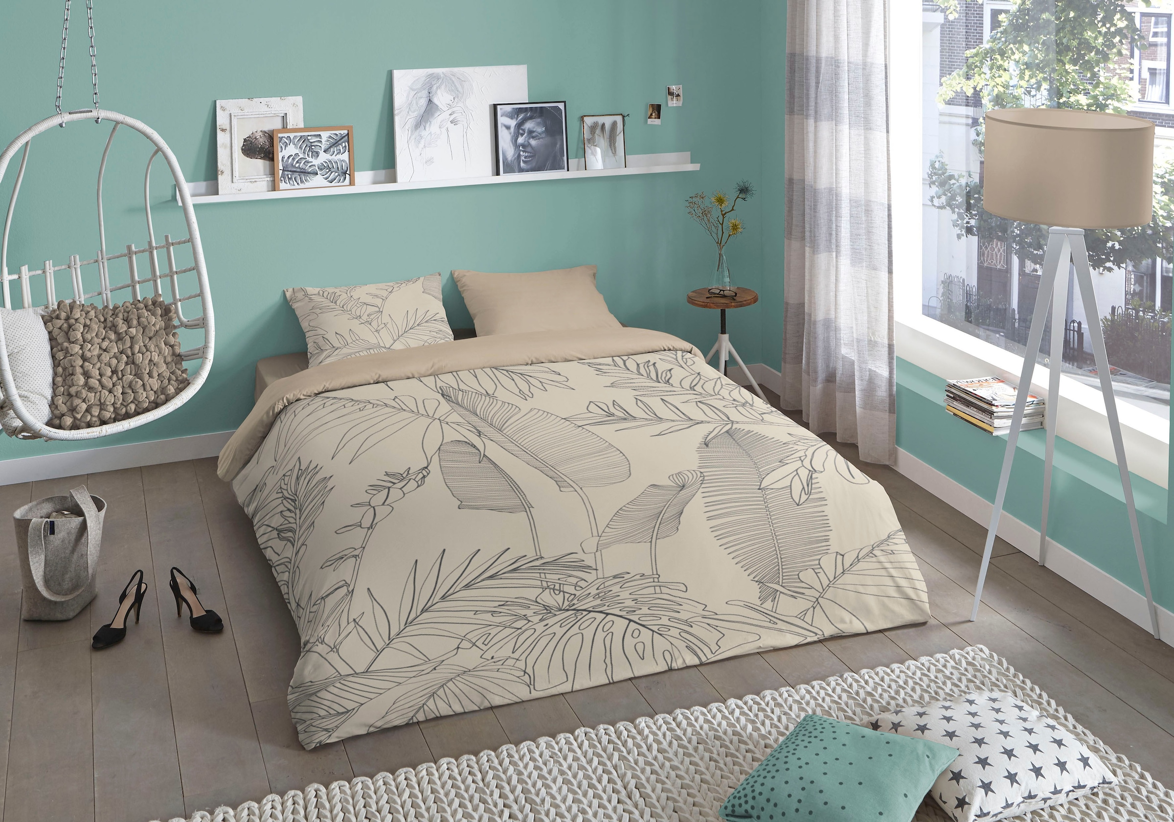 good morning Wendebettwäsche "Sym" 2 Stk. Baumwolle, 135x200, 2 Teilig, Rei günstig online kaufen