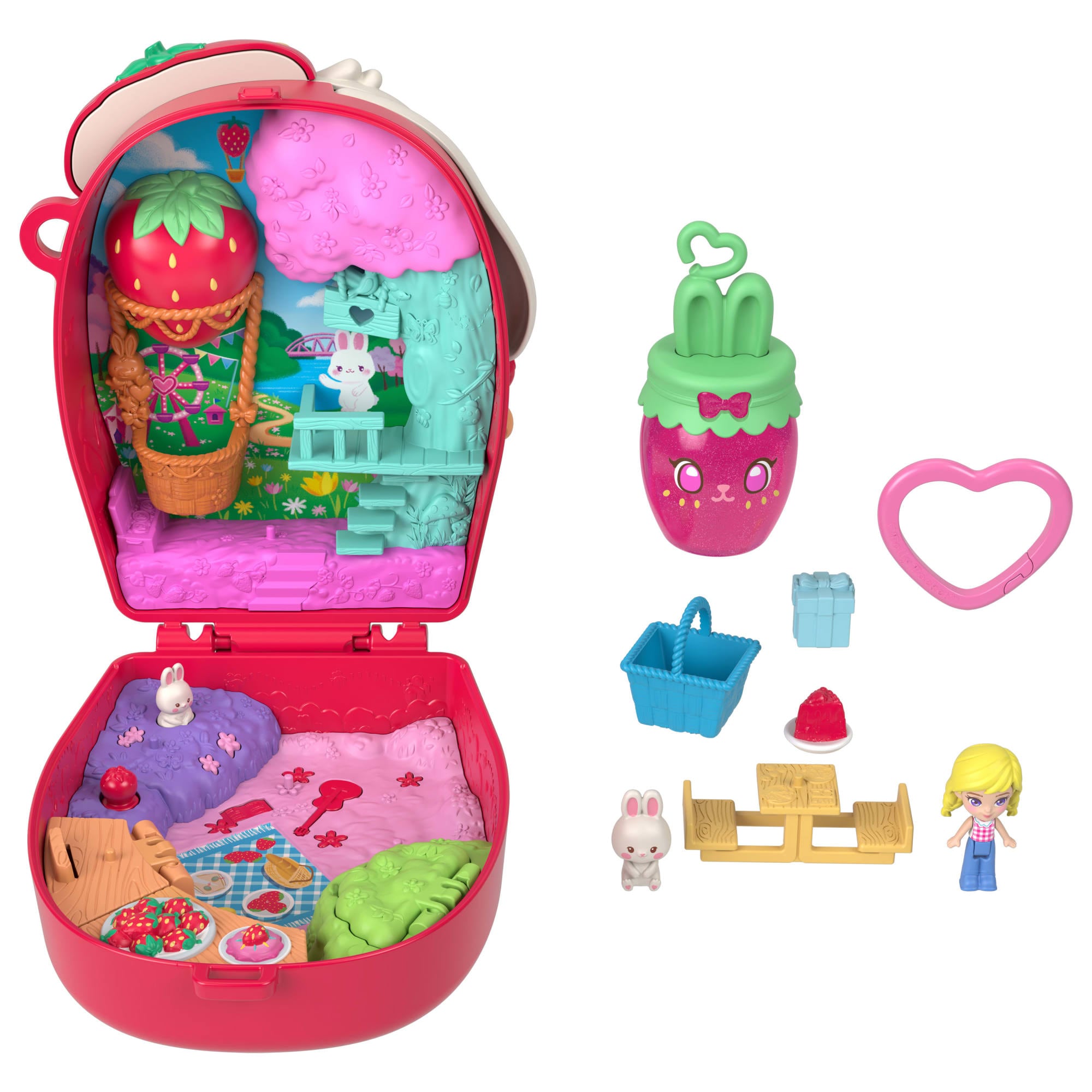 Polly Pocket Spielwelt »Erdbeerhäschen Schatulle«