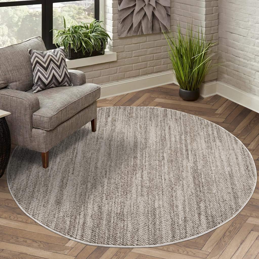Carpet City Teppich "LINDO 8843" rund 11 mm Höhe Kurzflor, Hochtief-Muster/ günstig online kaufen