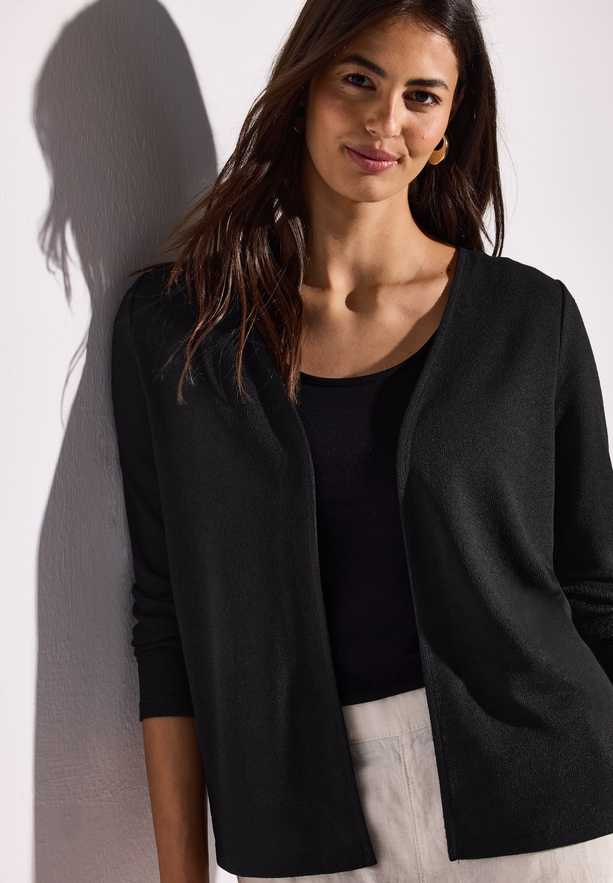 STREET ONE Shirtjacke »NETTE«, im Strick Look