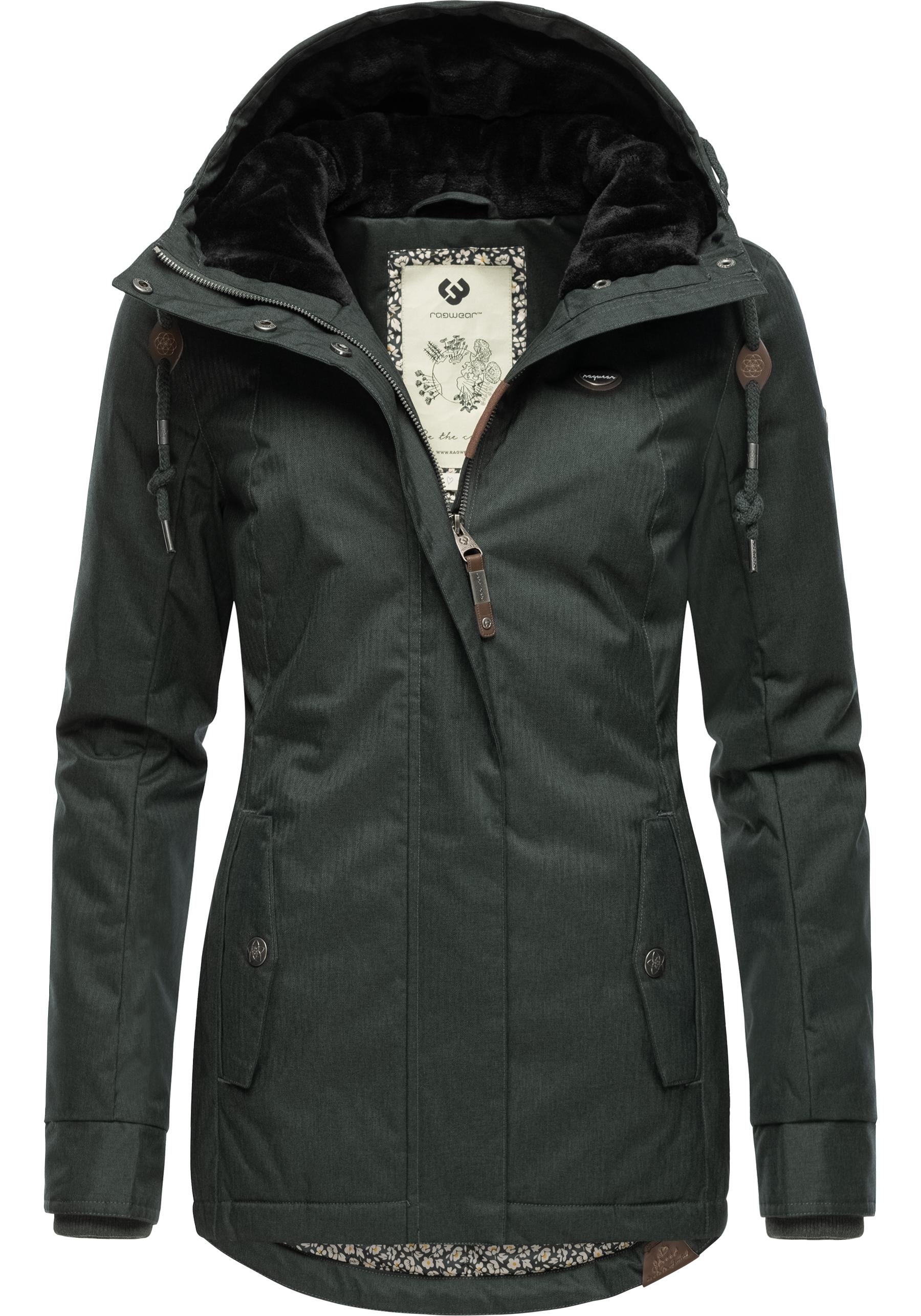 Ragwear Winterjacke »Monade II«, mit Kapuze, Damen Winterparka mit Kapuze und m. Fleece gefüttert