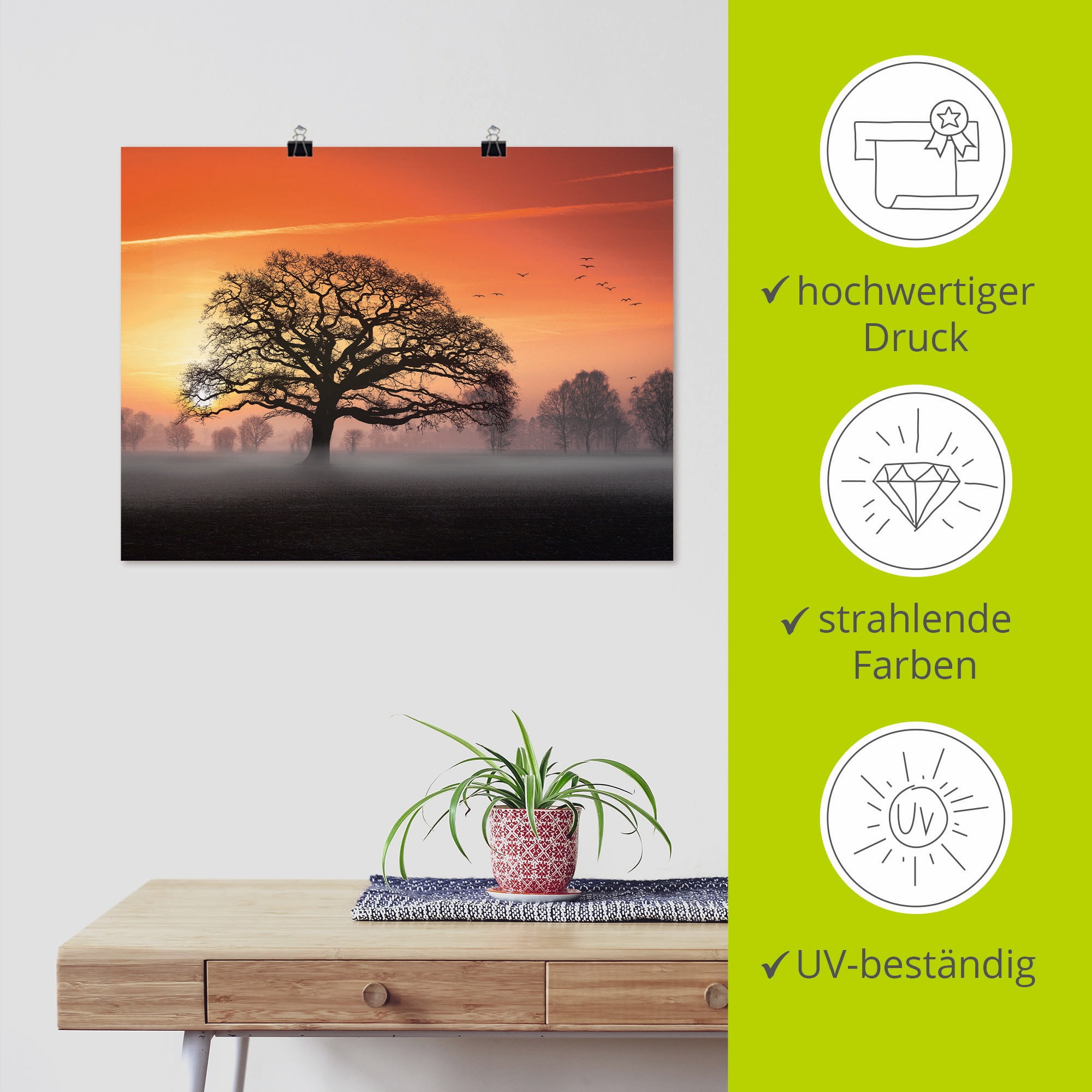 Artland Wandbild »Filigran und mehr...«, Bäume, (1 St.), als Leinwandbild, Poster in verschied. Größen